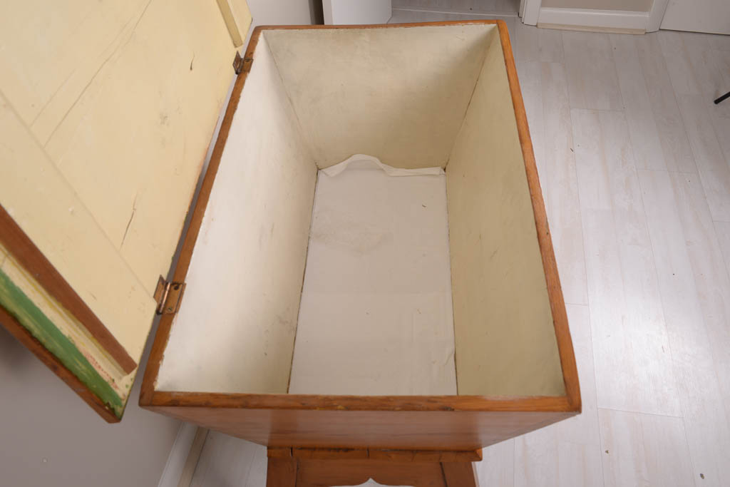 Antique Pine Storage Table