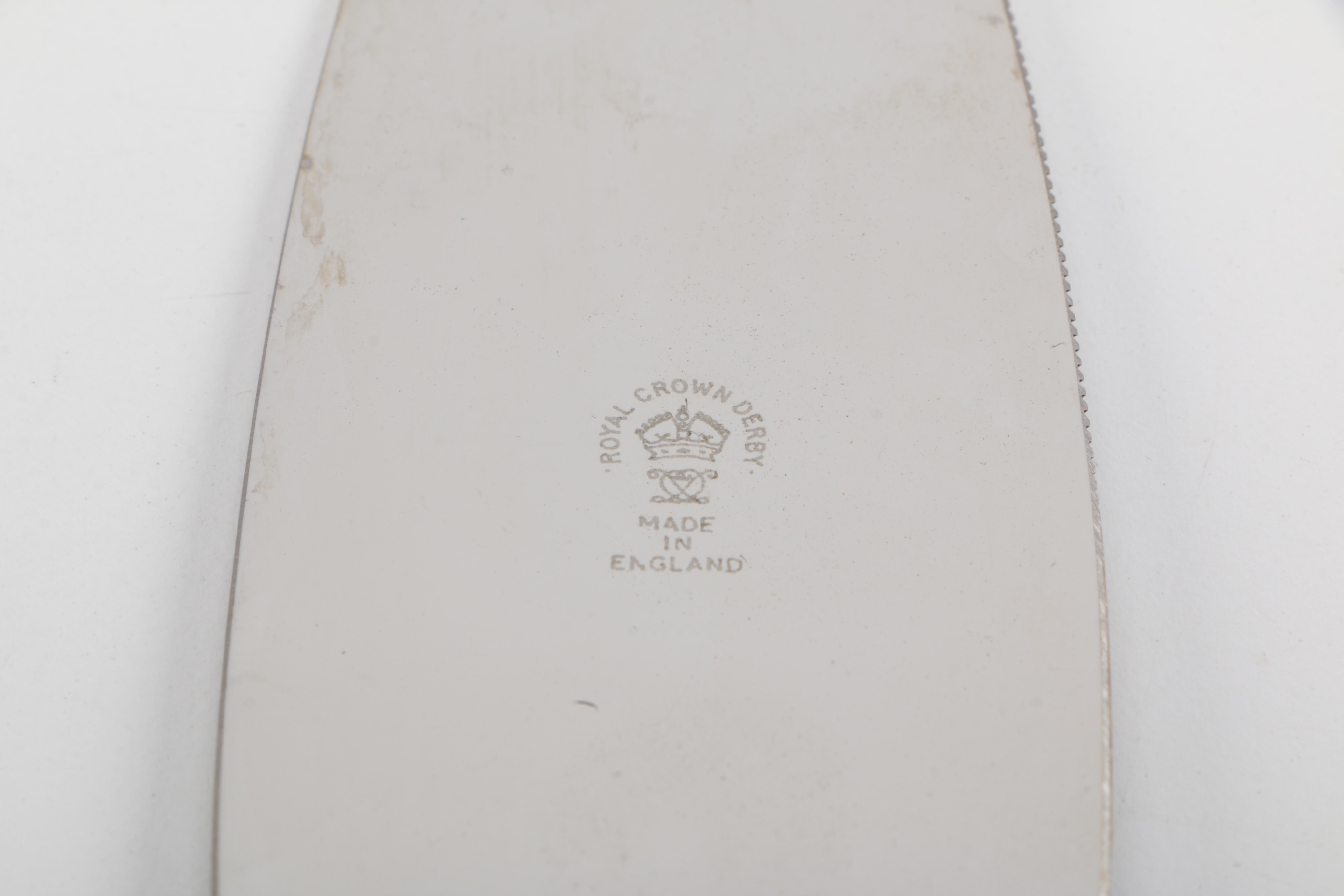 Royal Crown Derby Pie Server With Additional Serveware