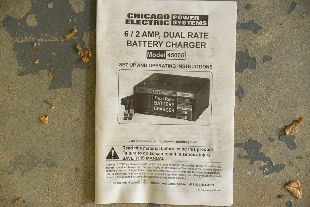 Chicago Electric Dual Rate Battery Charger and Slime Tire Inflator