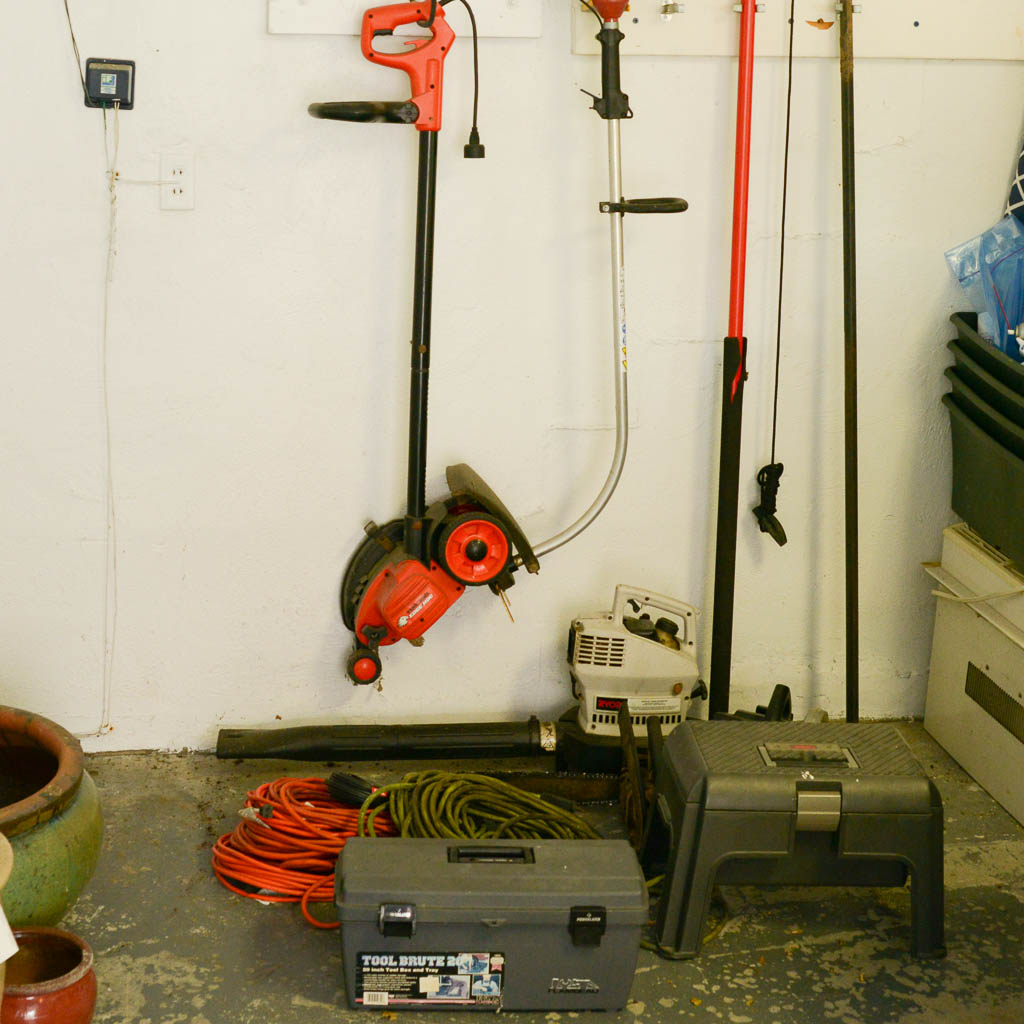 Collection of Lawn Equipment Including Black & Decker, RYOBI, and More