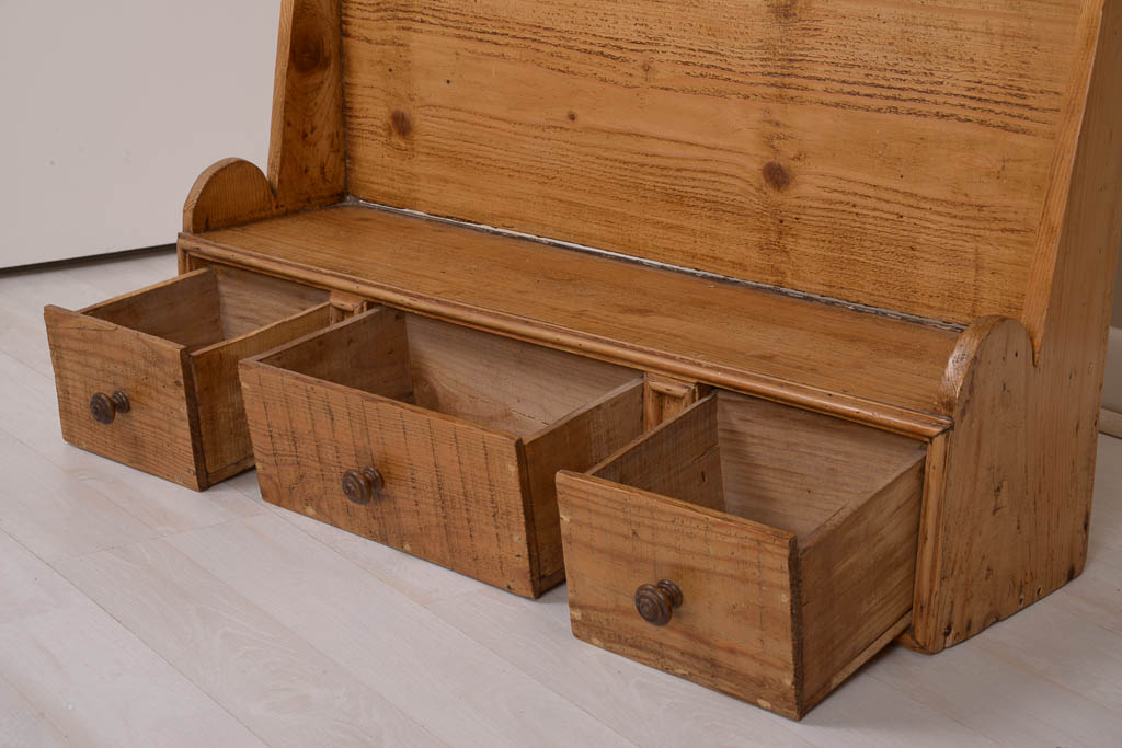 Antique Pine Hanging Shelf