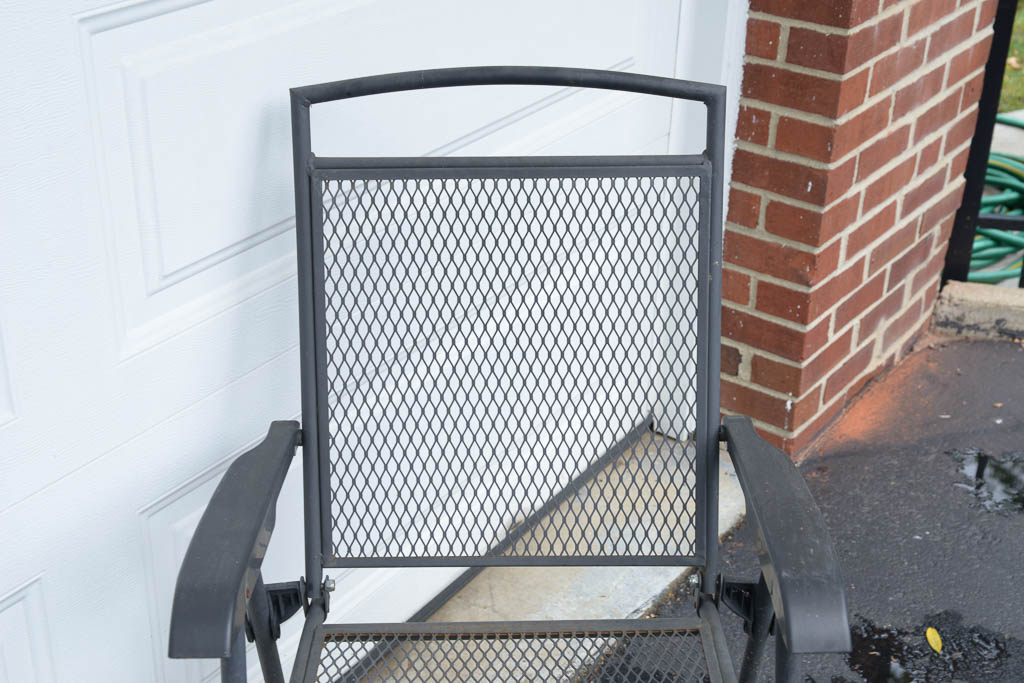 Set of Six Metal Patio Folding Chairs