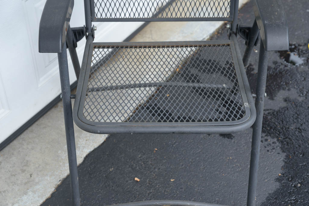 Set of Six Metal Patio Folding Chairs