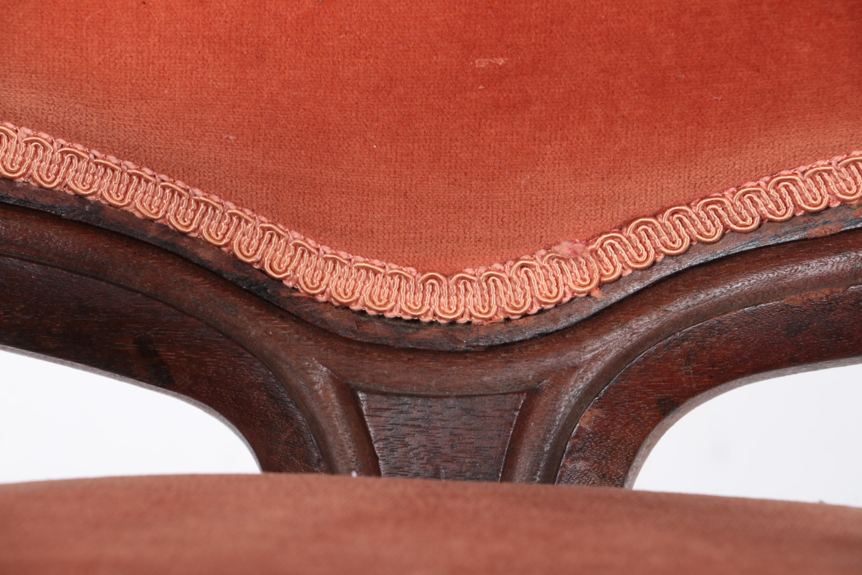 Antique Victorian Rococo Revival Parlor Chair