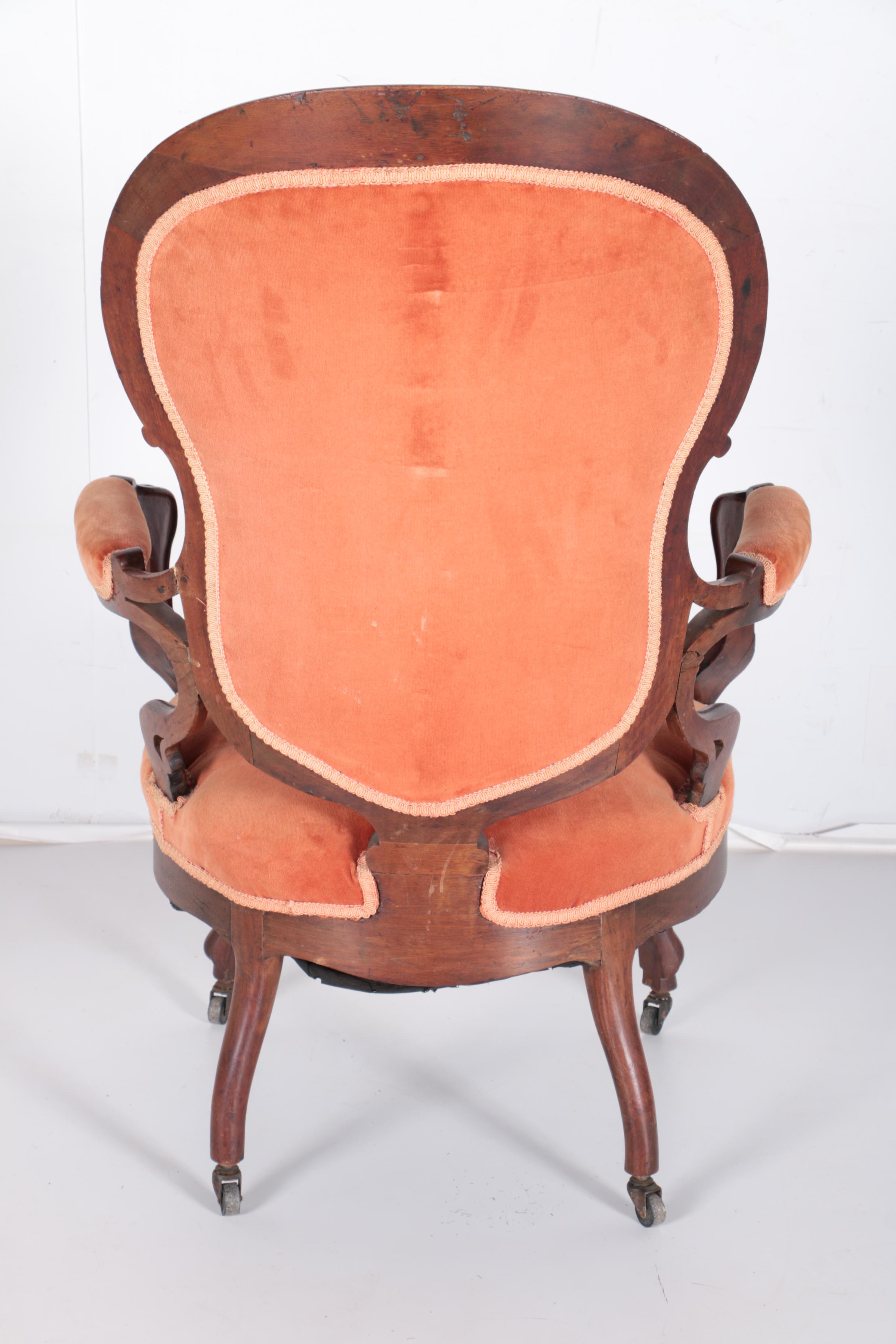 Antique Victorian Rococo Revival Parlor Chair