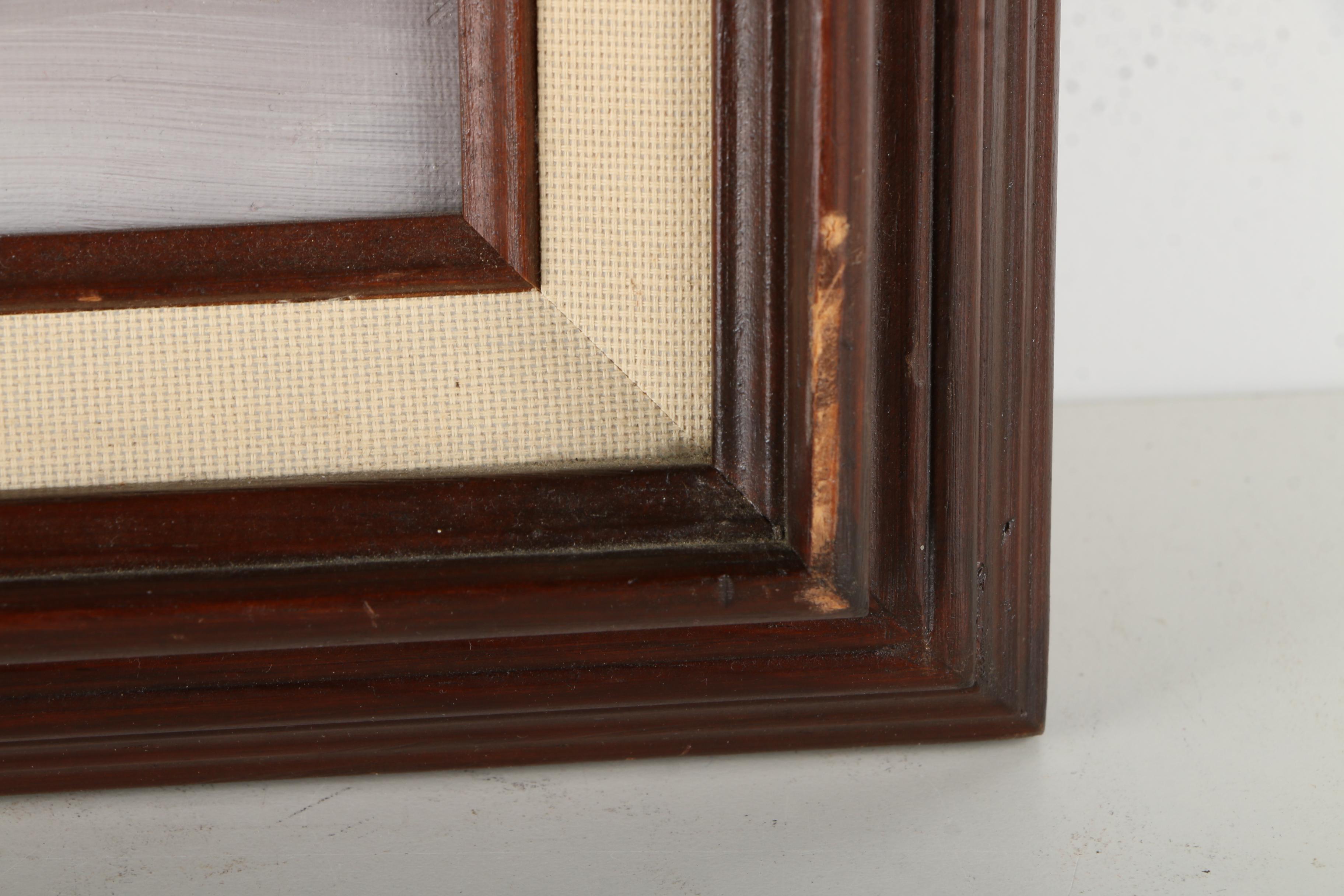 K. Stone Oil Painting on Canvas of Floral Still Life