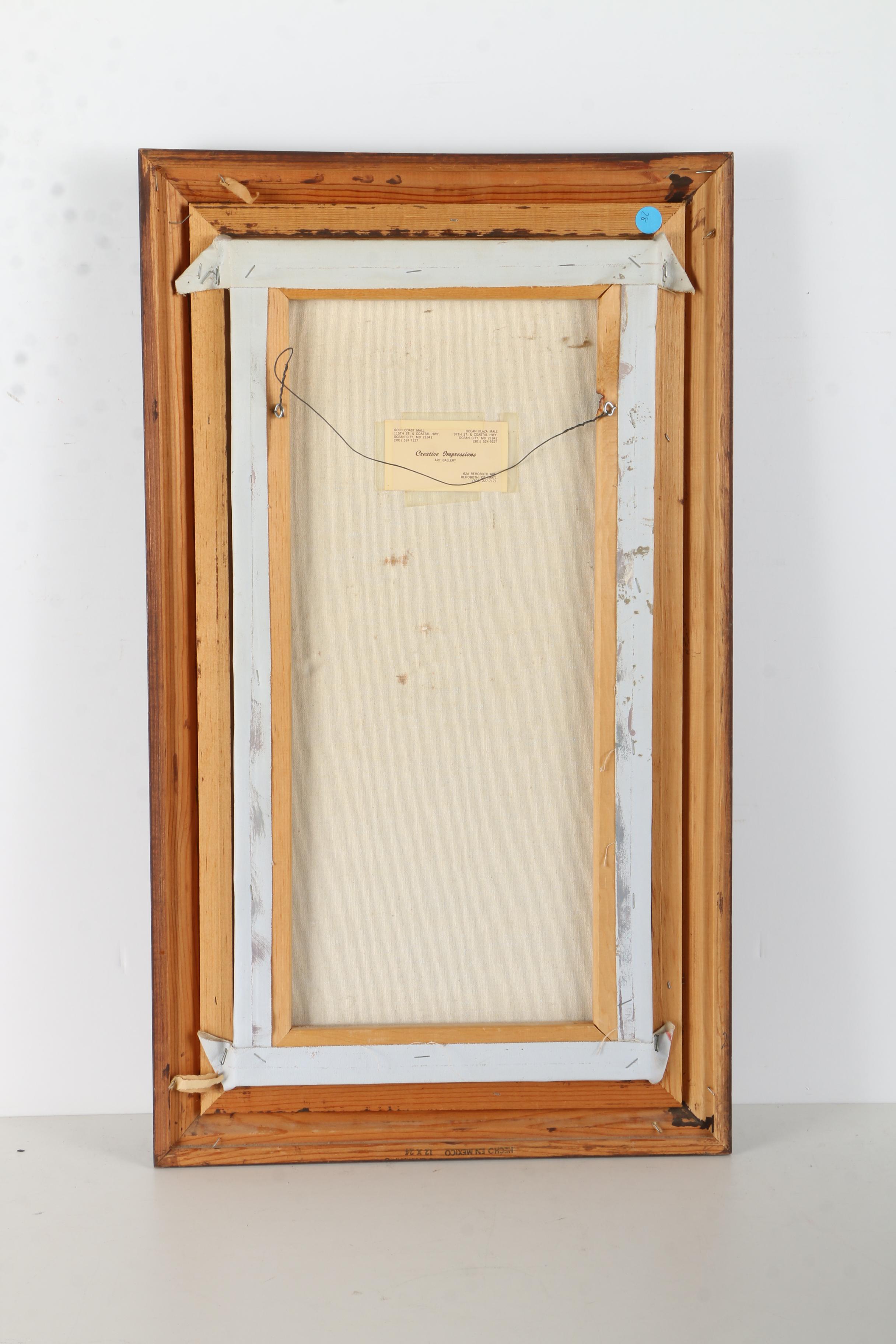 K. Stone Oil Painting on Canvas of Floral Still Life