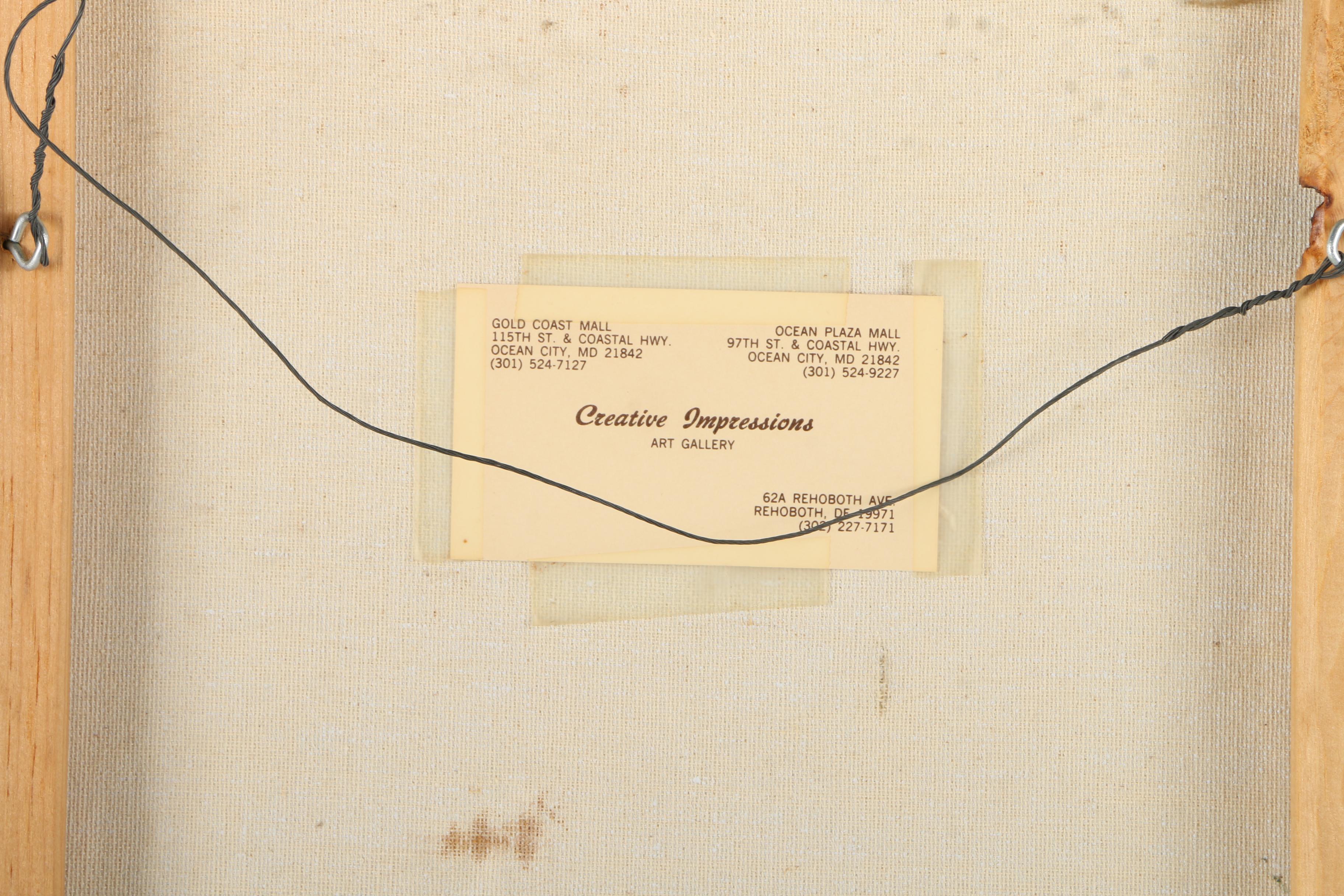 K. Stone Oil Painting on Canvas of Floral Still Life