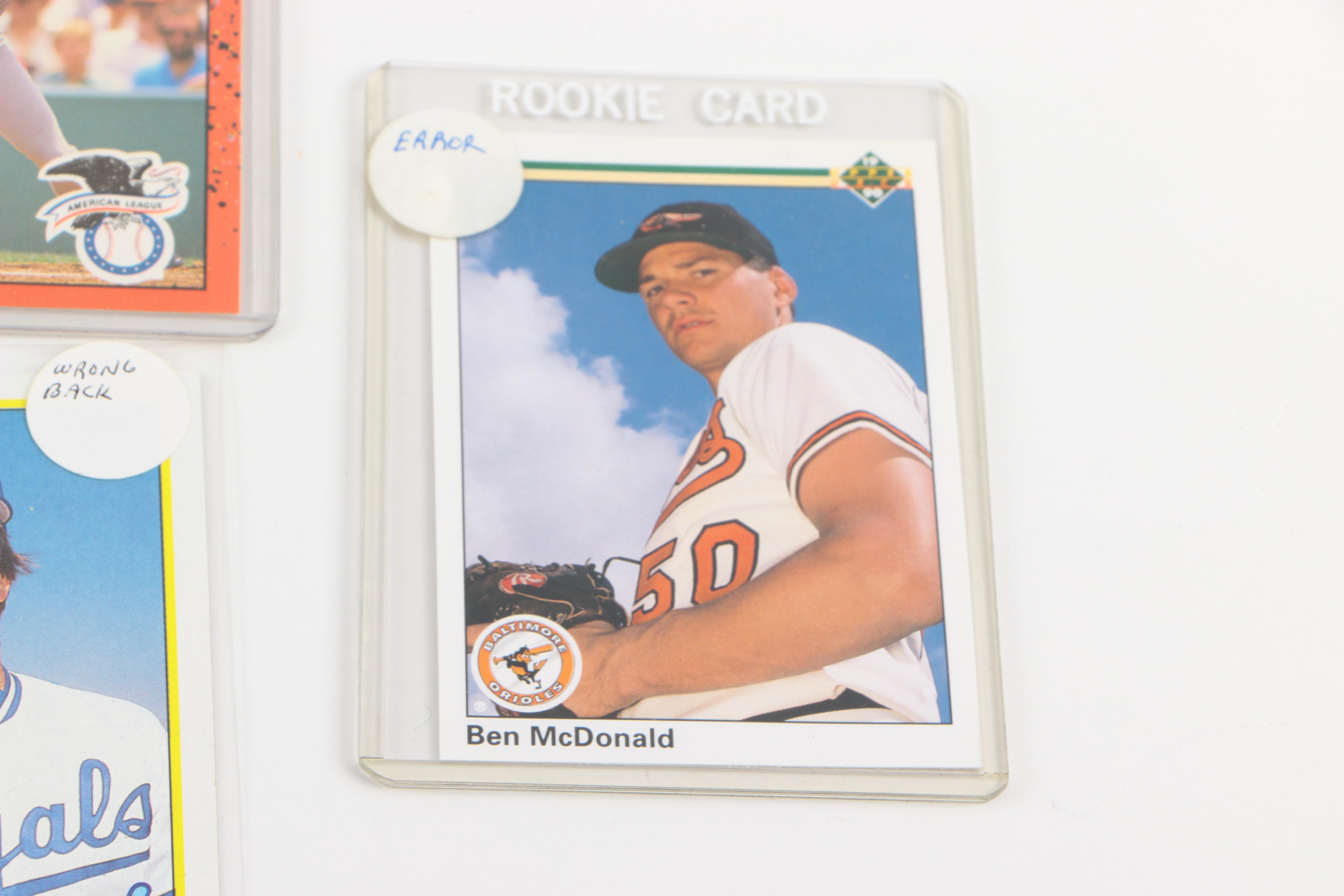 Twenty-Seven Baseball Error Cards