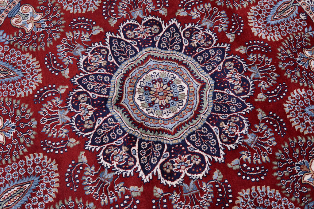 Hand-Knotted Chinese Round Wool Accent Rug