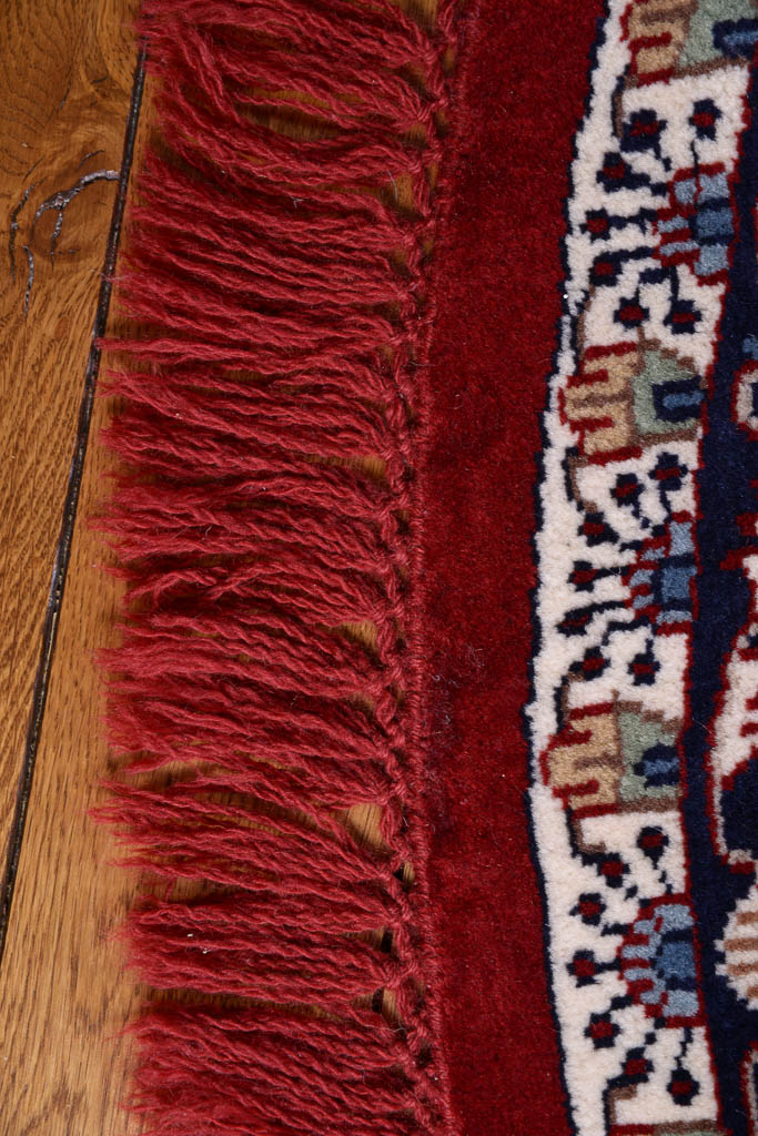 Hand-Knotted Chinese Round Wool Accent Rug