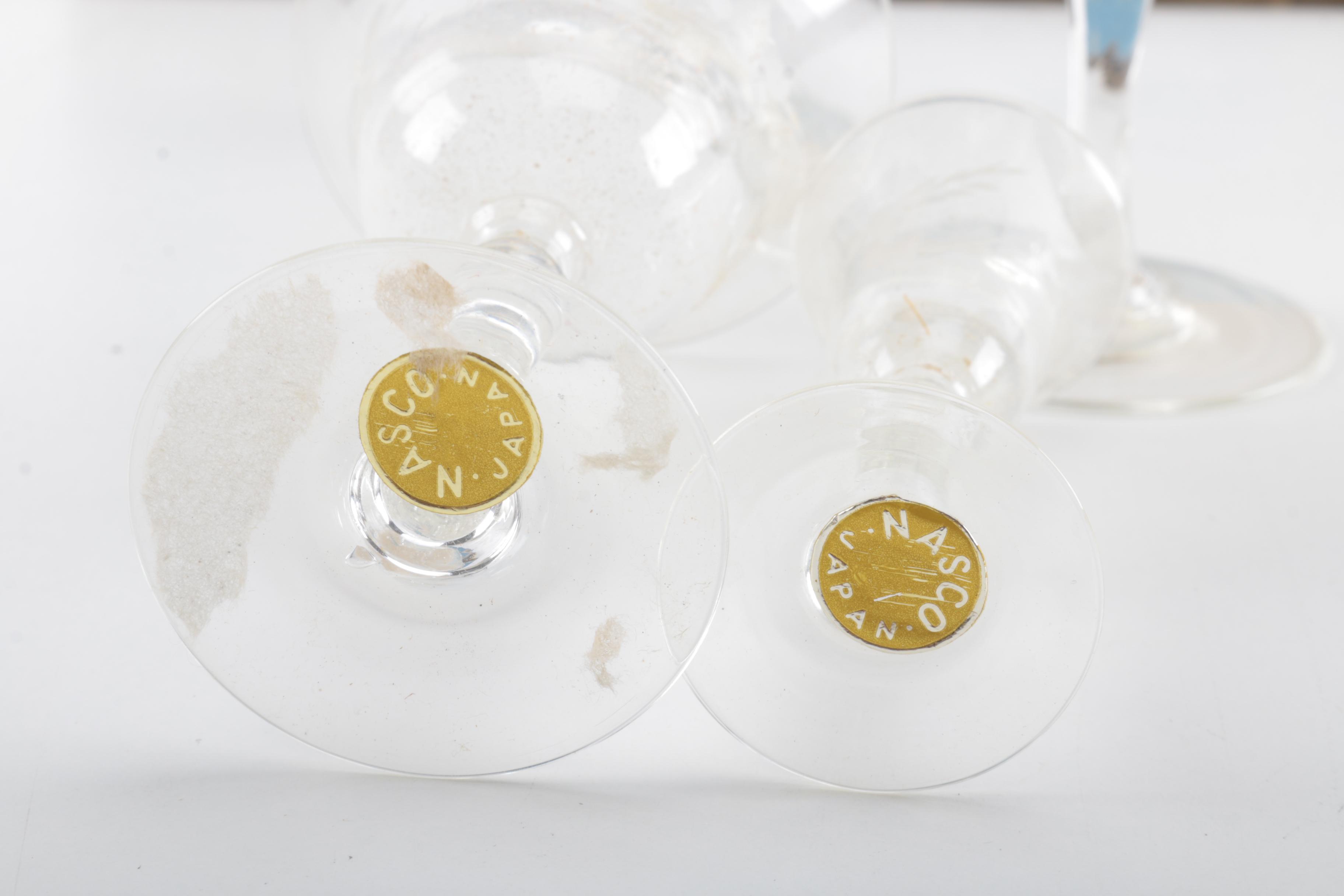 Hand Cut Nasco Cut Glass Stemware Set