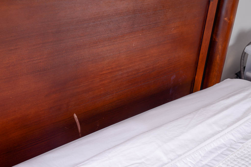 Queen Cherry Wood Canopy Bed Frame