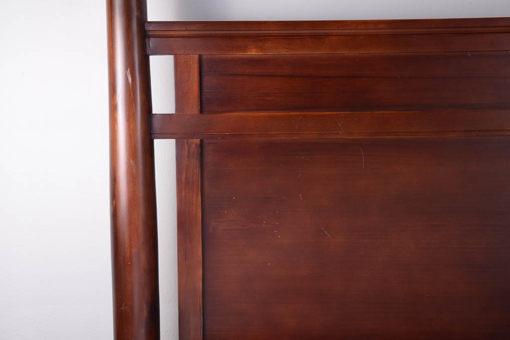 Queen Cherry Wood Canopy Bed Frame