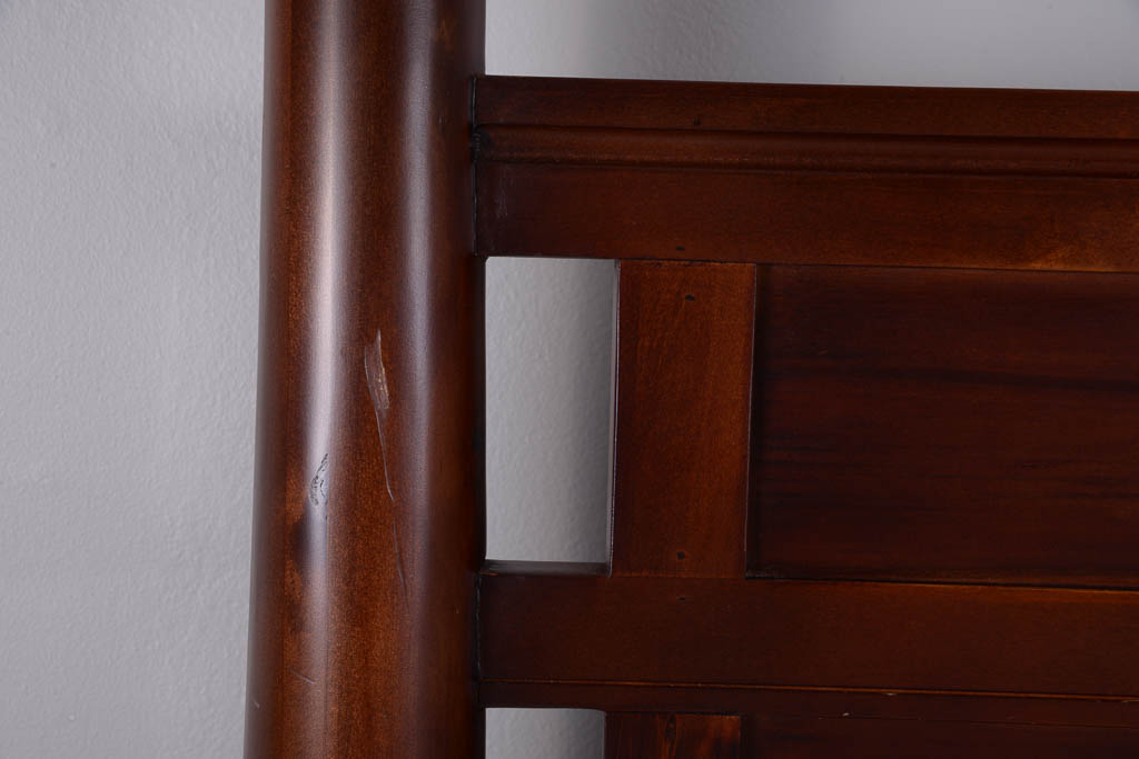 Queen Cherry Wood Canopy Bed Frame