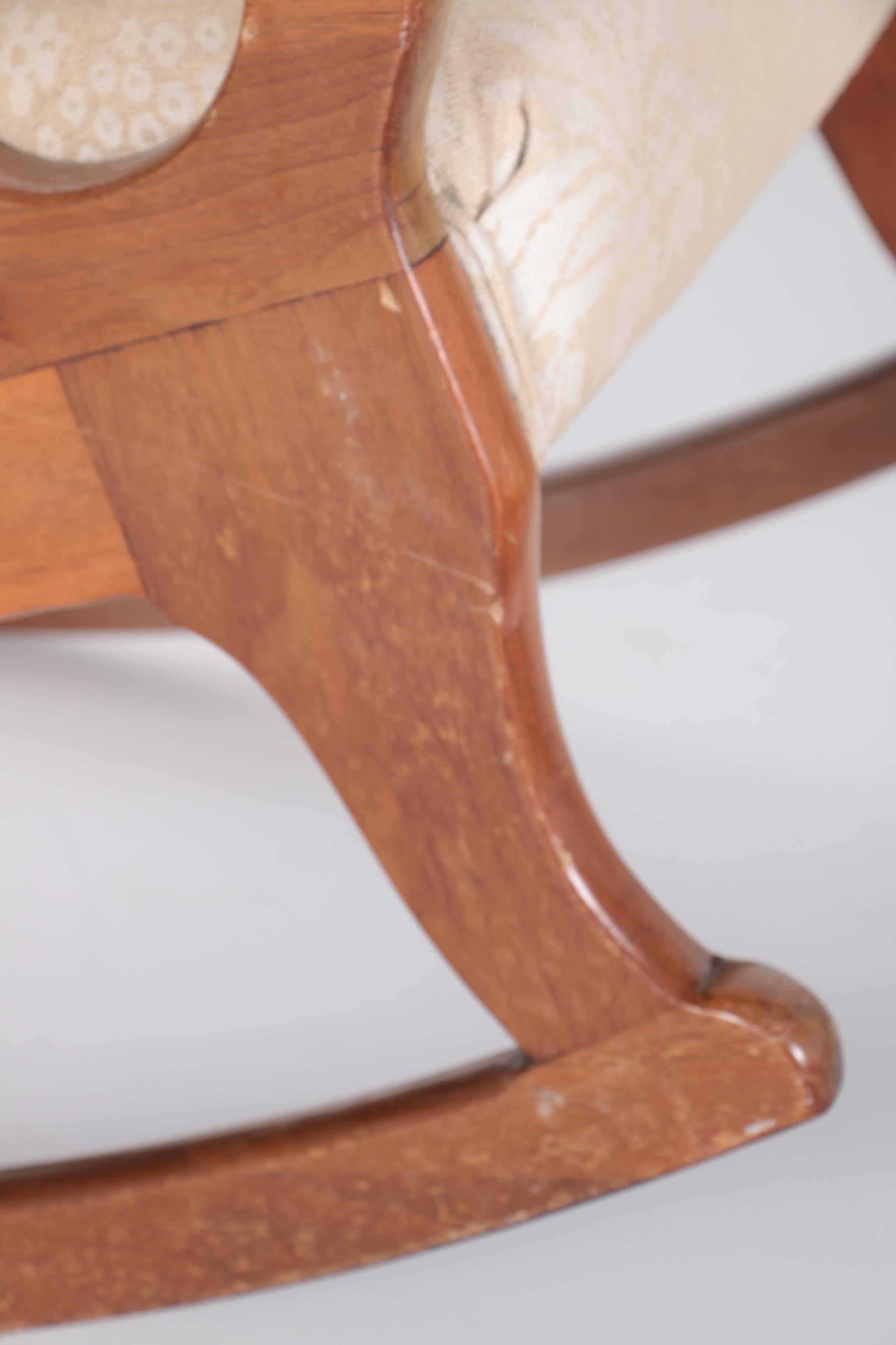 Antique Victorian Rococo Revival Rocking Chair