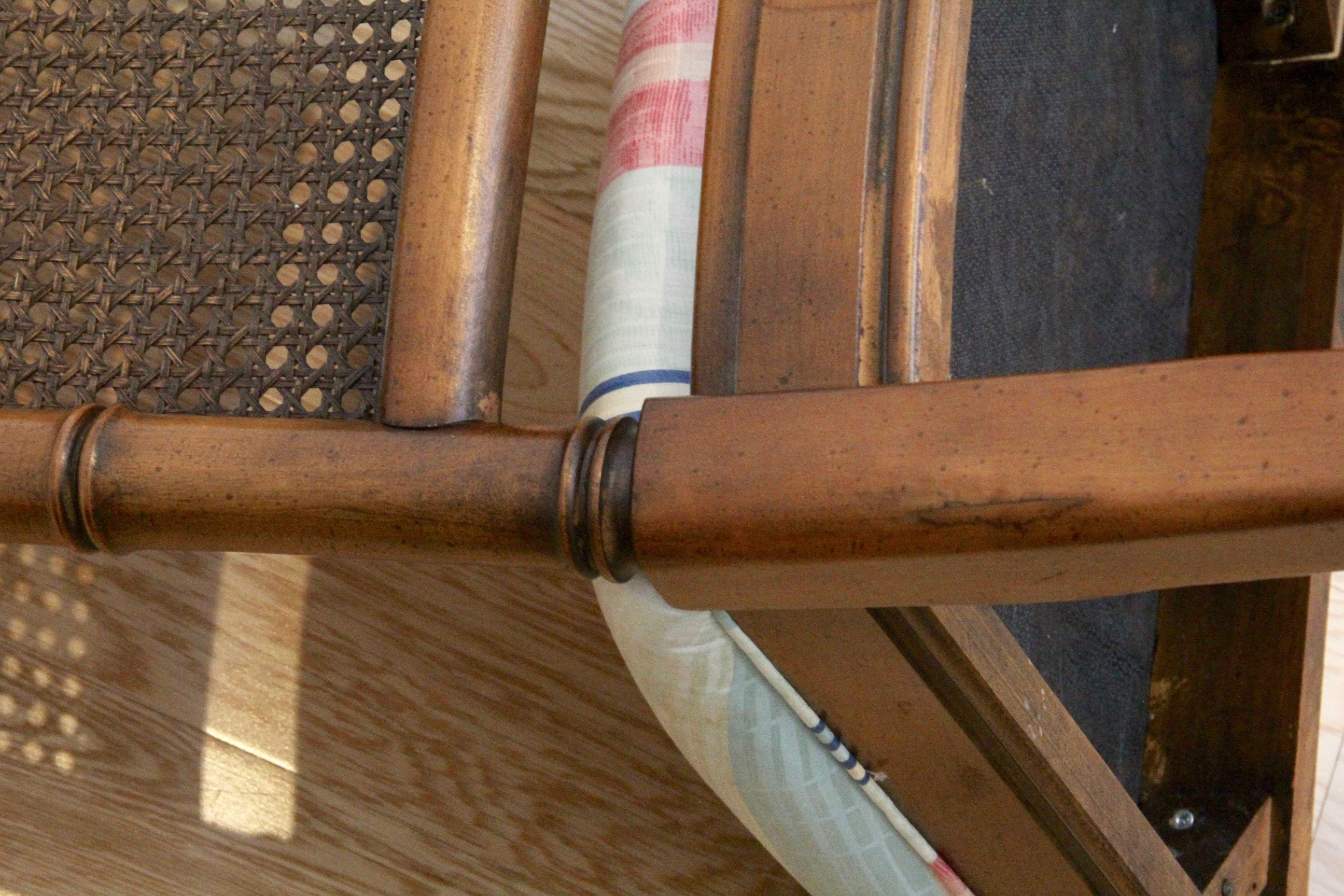 Vintage Wicker Back Dining Chairs