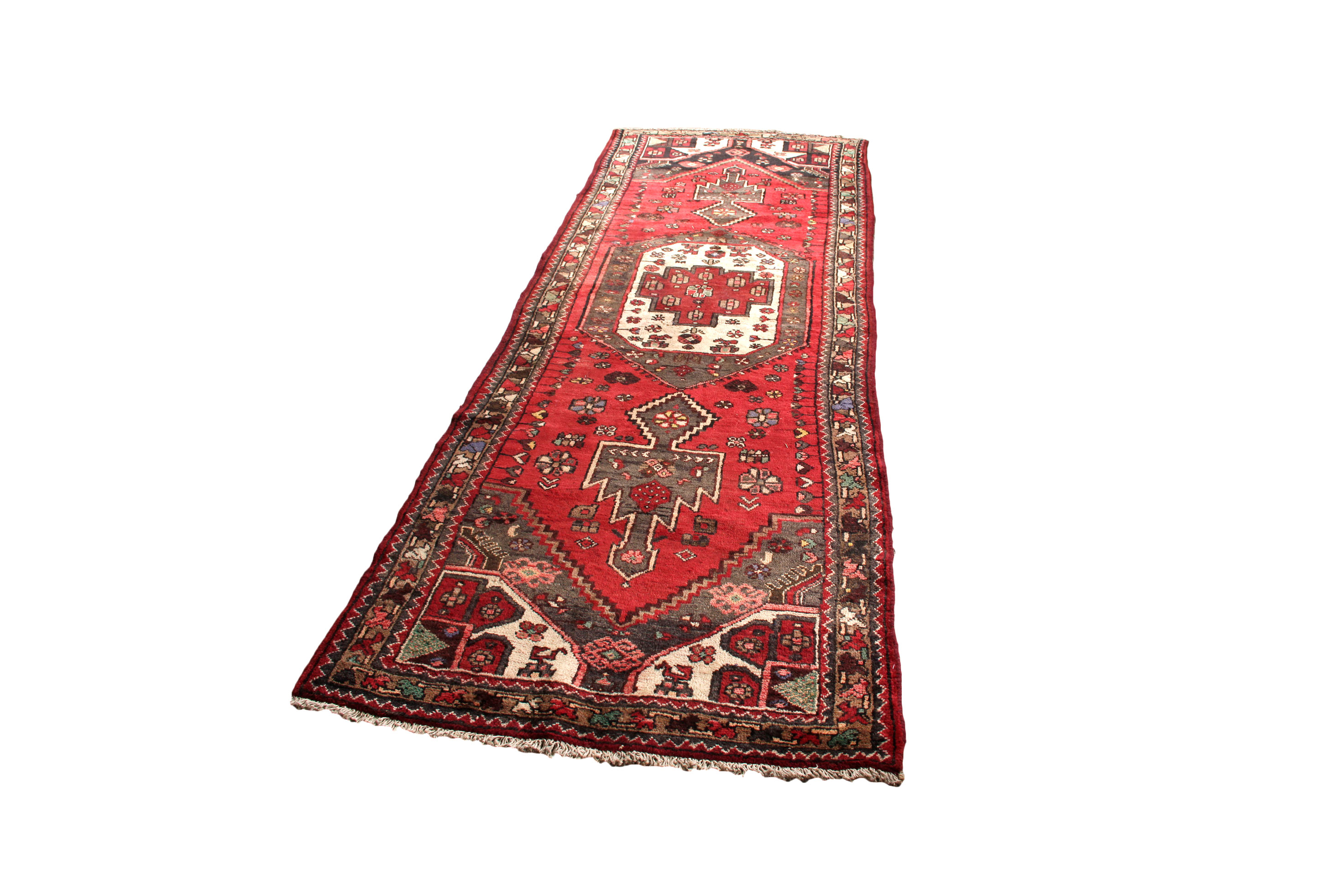 Vintage Persian Karajeh Heriz Rug Runner