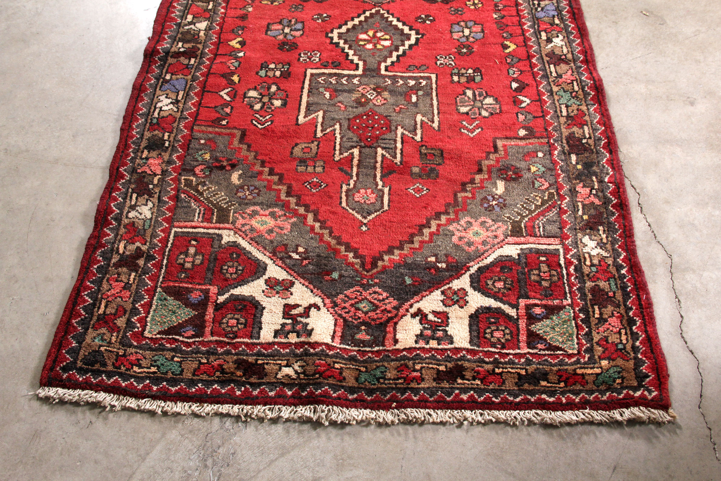 Vintage Persian Karajeh Heriz Rug Runner