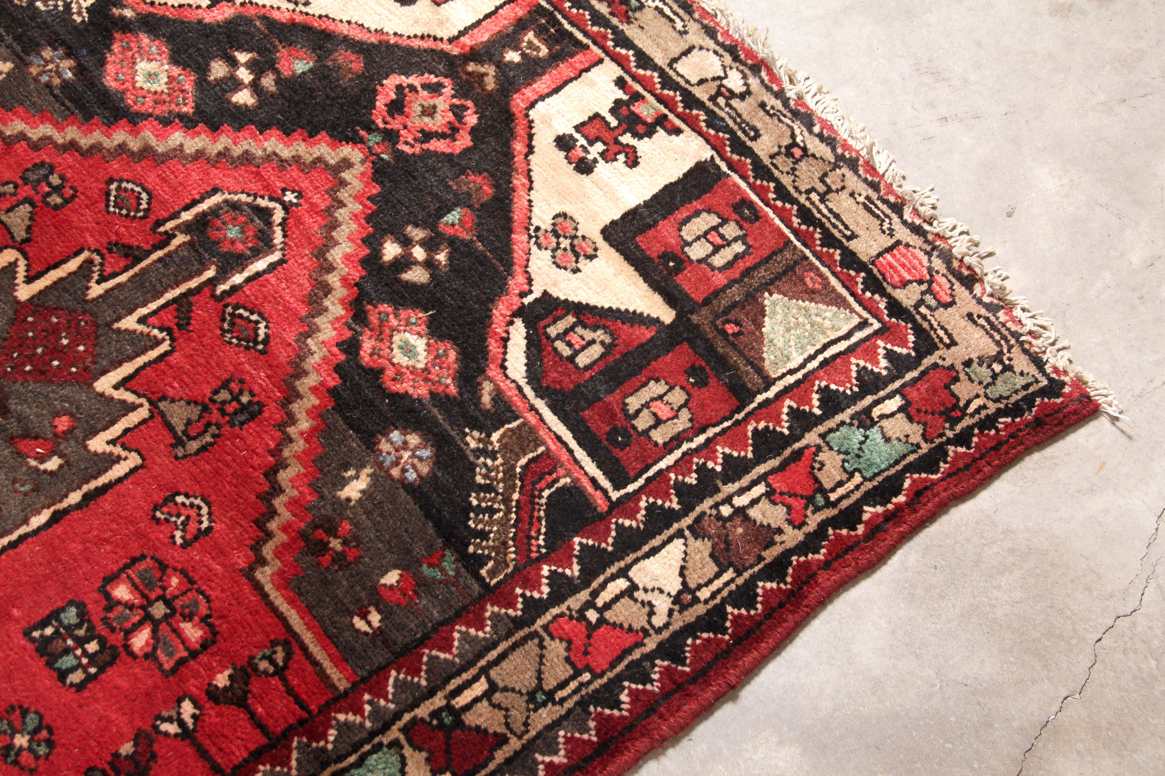 Vintage Persian Karajeh Heriz Rug Runner