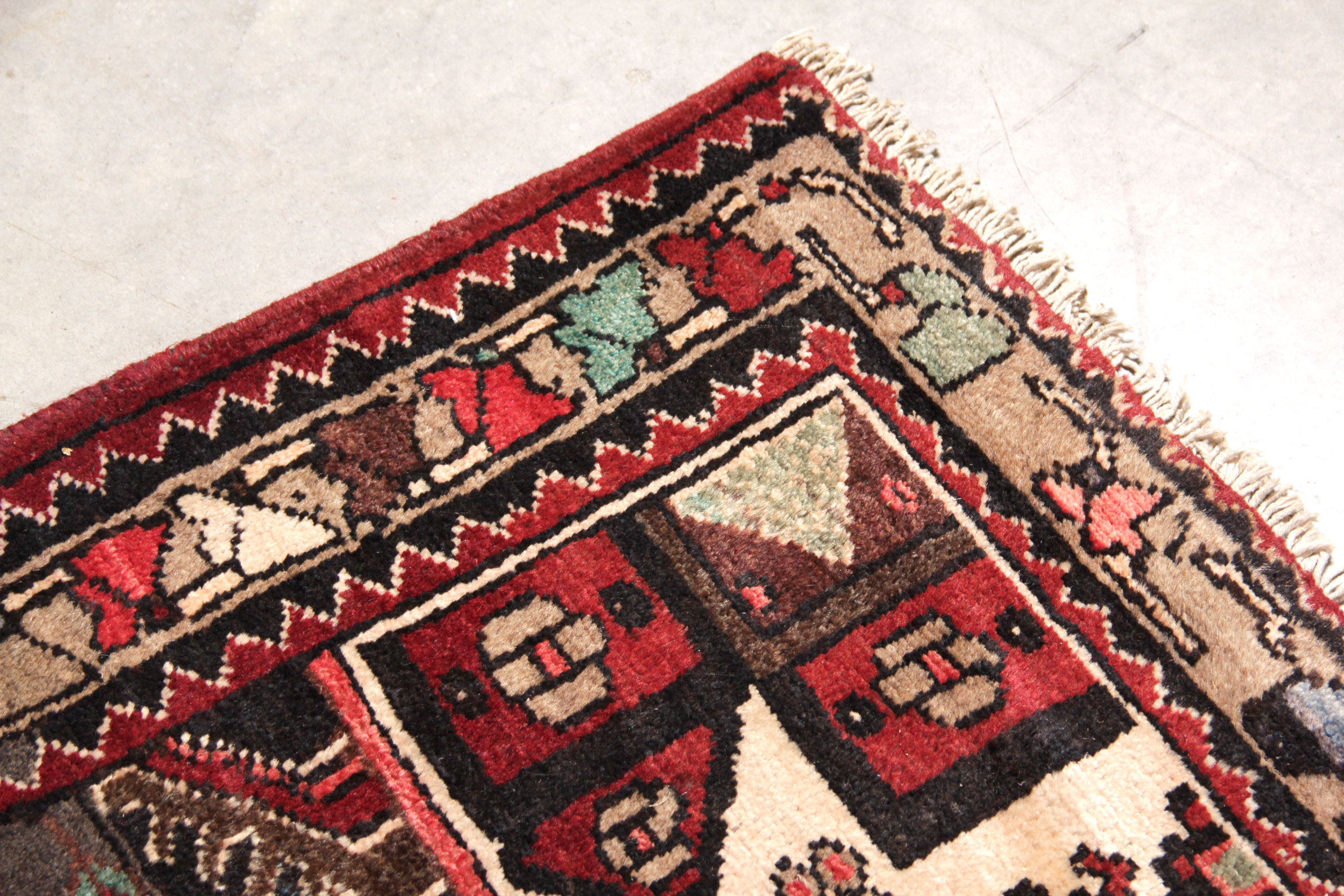 Vintage Persian Karajeh Heriz Rug Runner