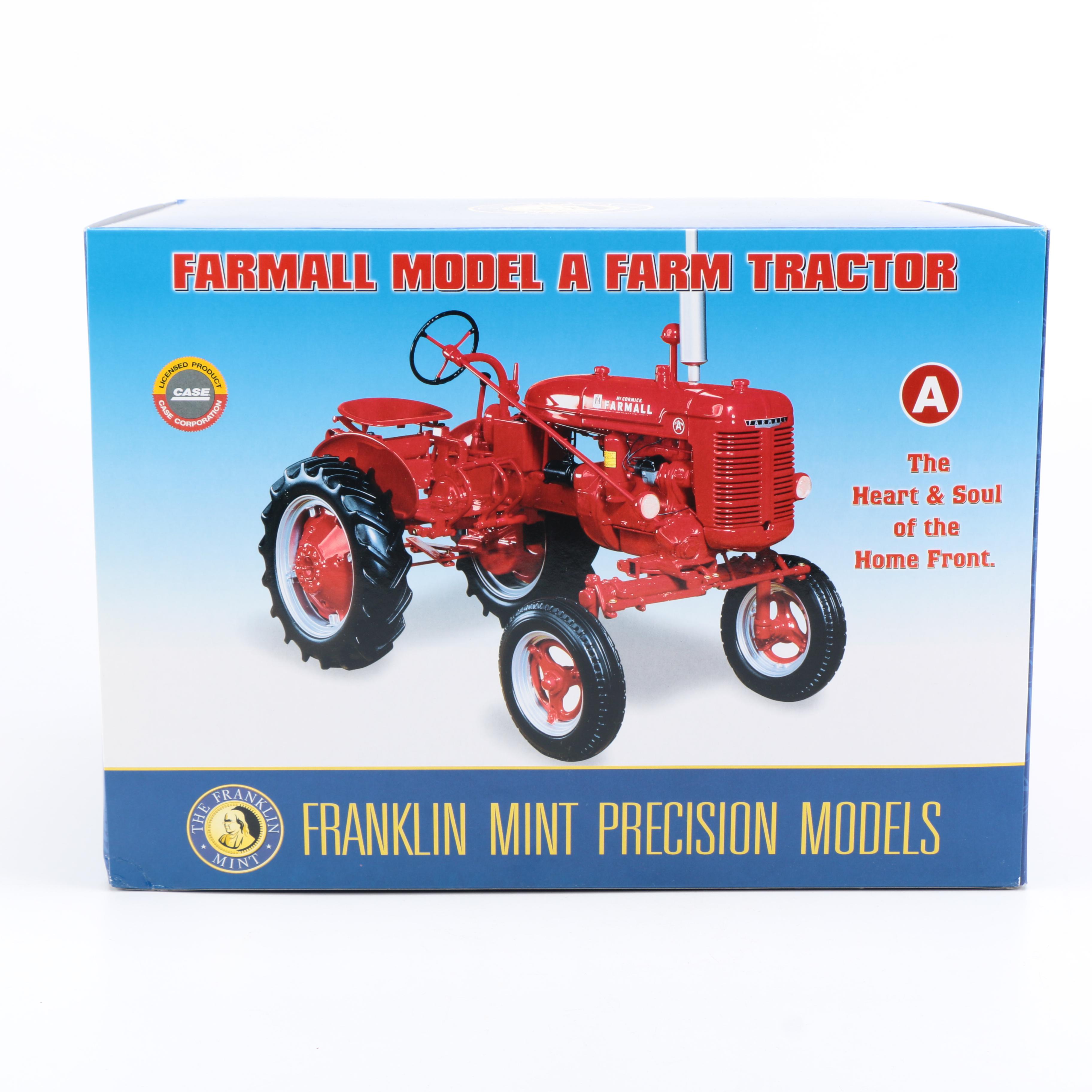 Franklin Mint Die-Cast Farmall Model A Farm Tractor