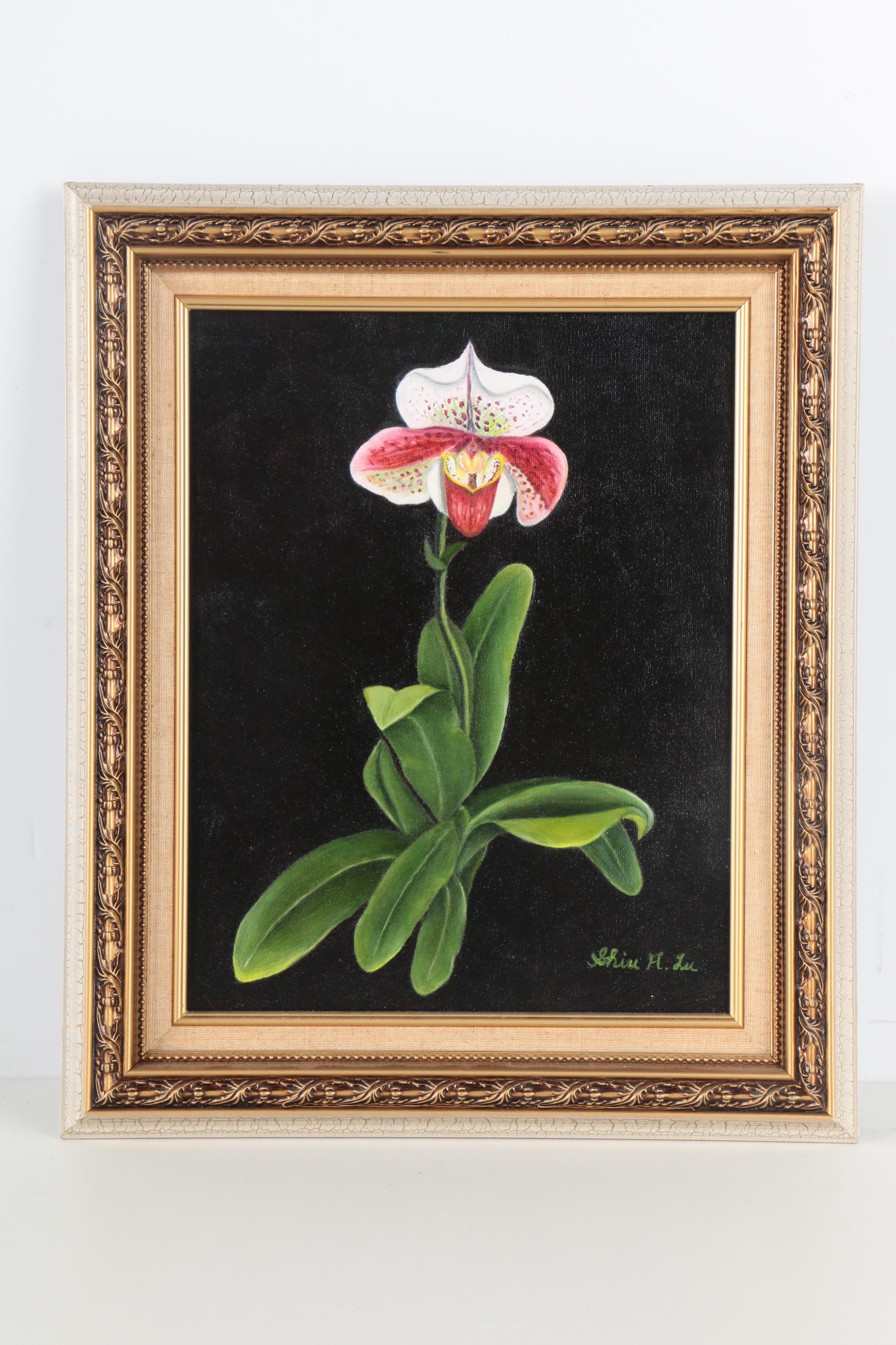 Shiu Huey Lu Oil Paintings of Orchids and Calla Lilies