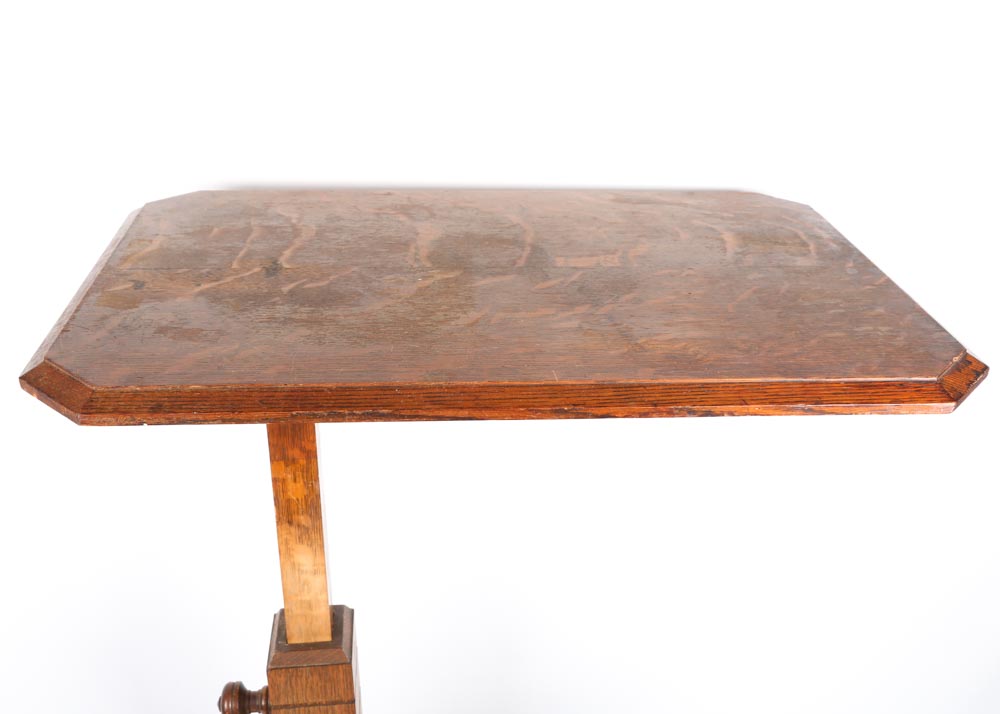 Antique Oak Victorian Hospital Tray Stand