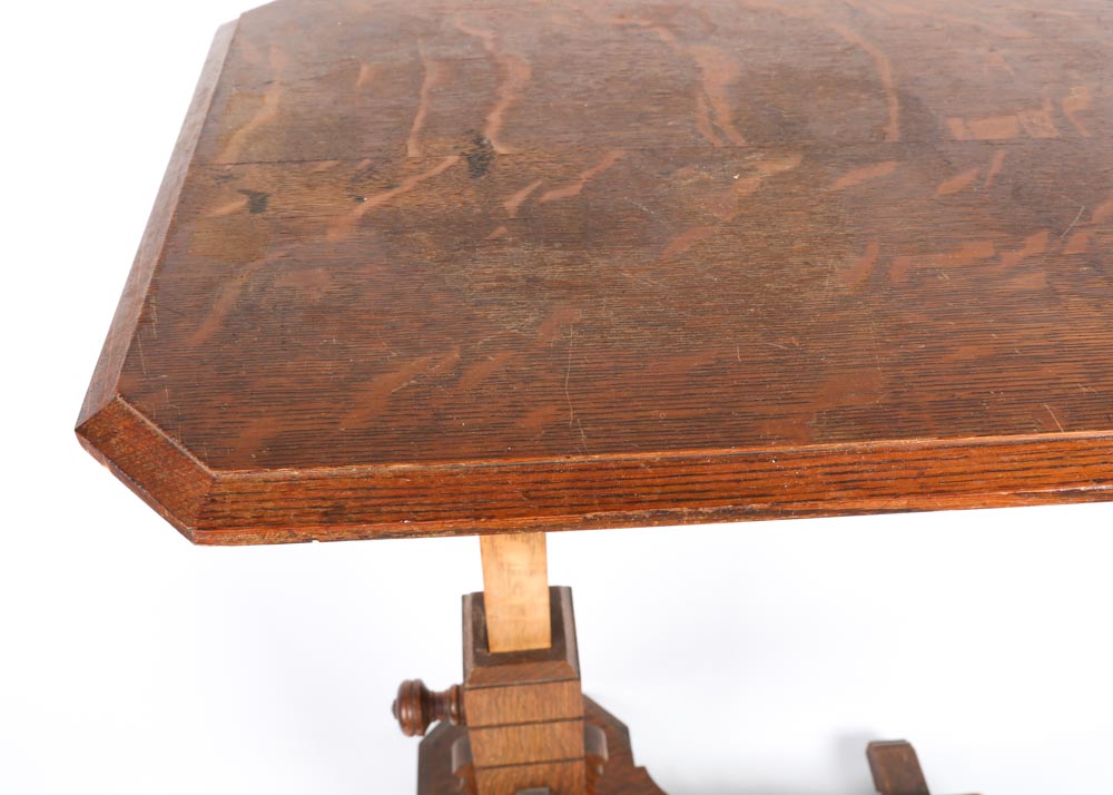 Antique Oak Victorian Hospital Tray Stand