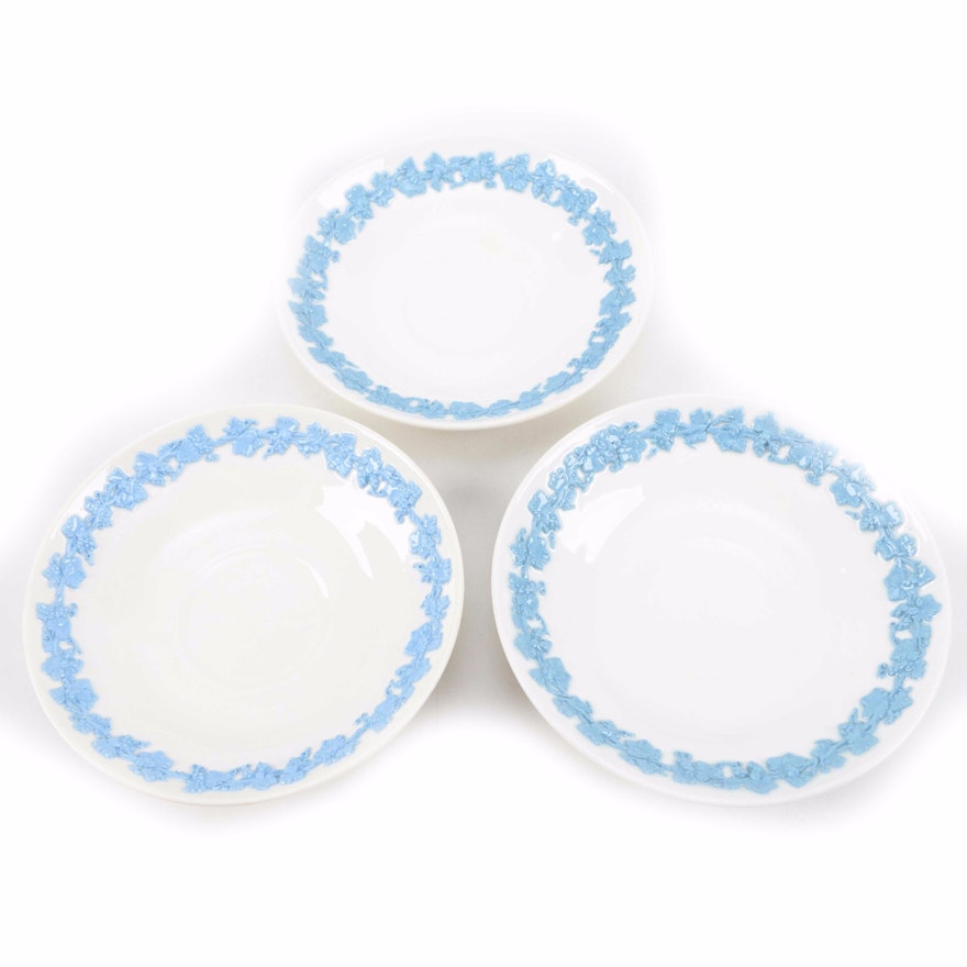 Wedgwood "Rose" Queen's Ware Saucers