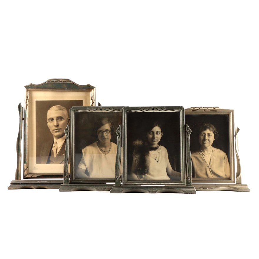 Black and White Photographic Portraits in Art Deco Swing Frames