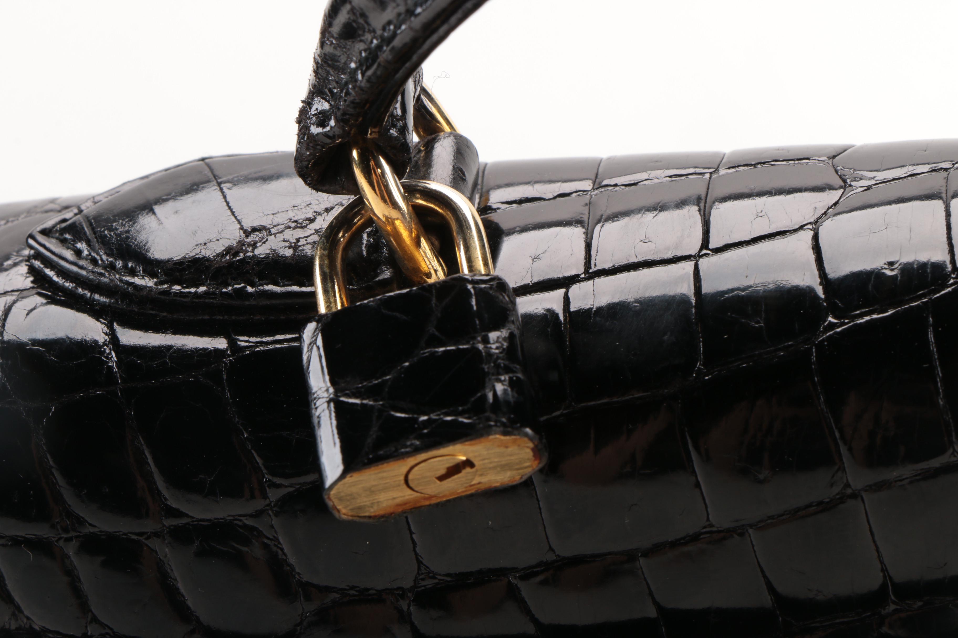 Bianchi e Nardi Black Crocodile Handbag