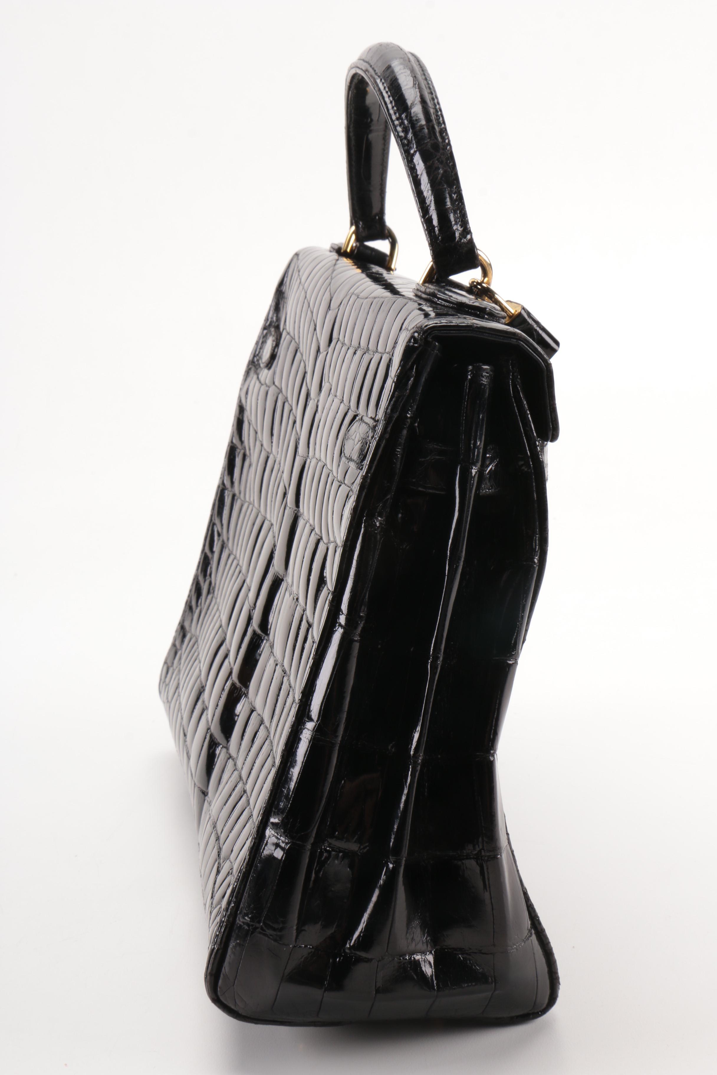 Bianchi e Nardi Black Crocodile Handbag