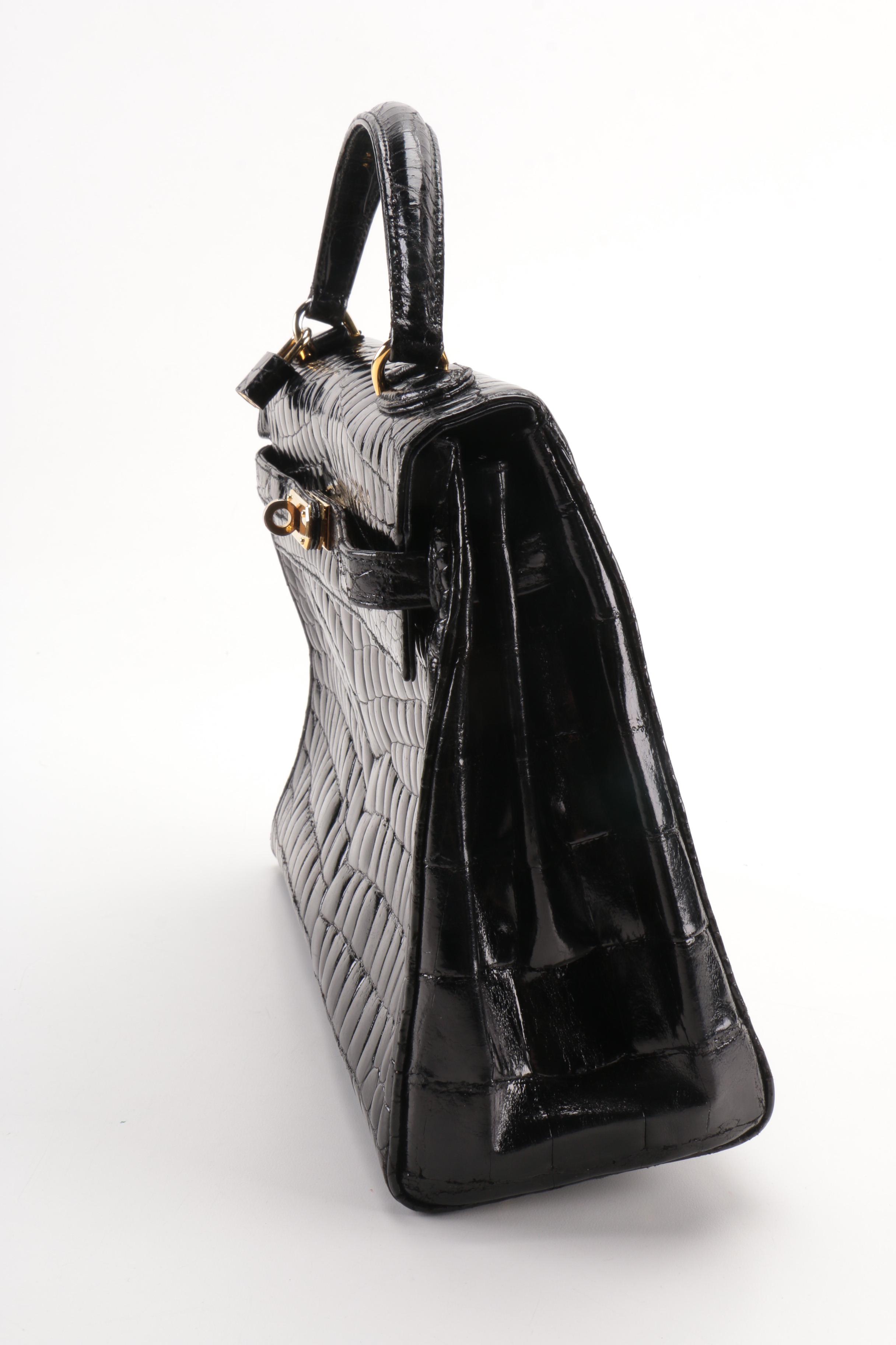 Bianchi e Nardi Black Crocodile Handbag
