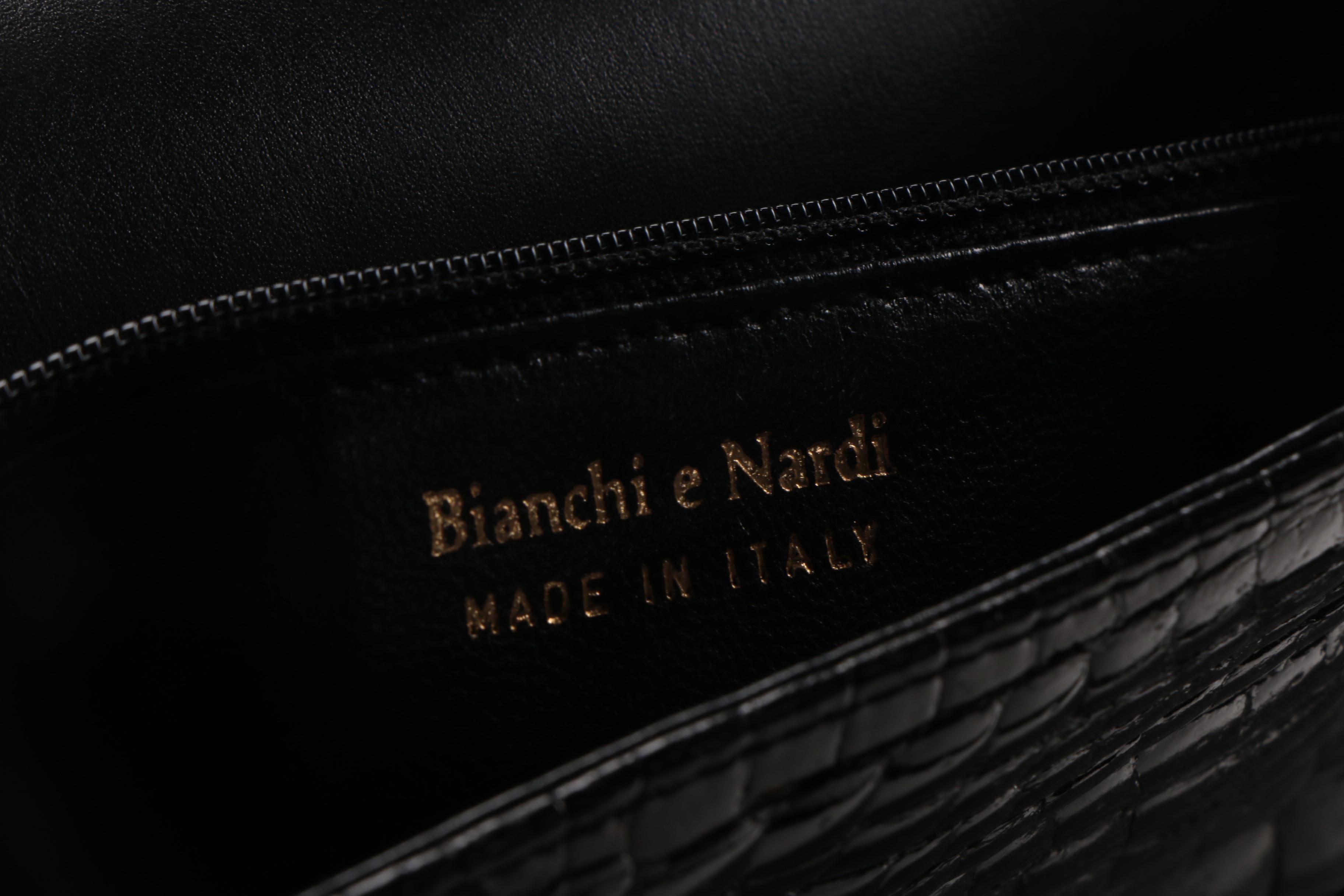 Bianchi e Nardi Black Crocodile Handbag