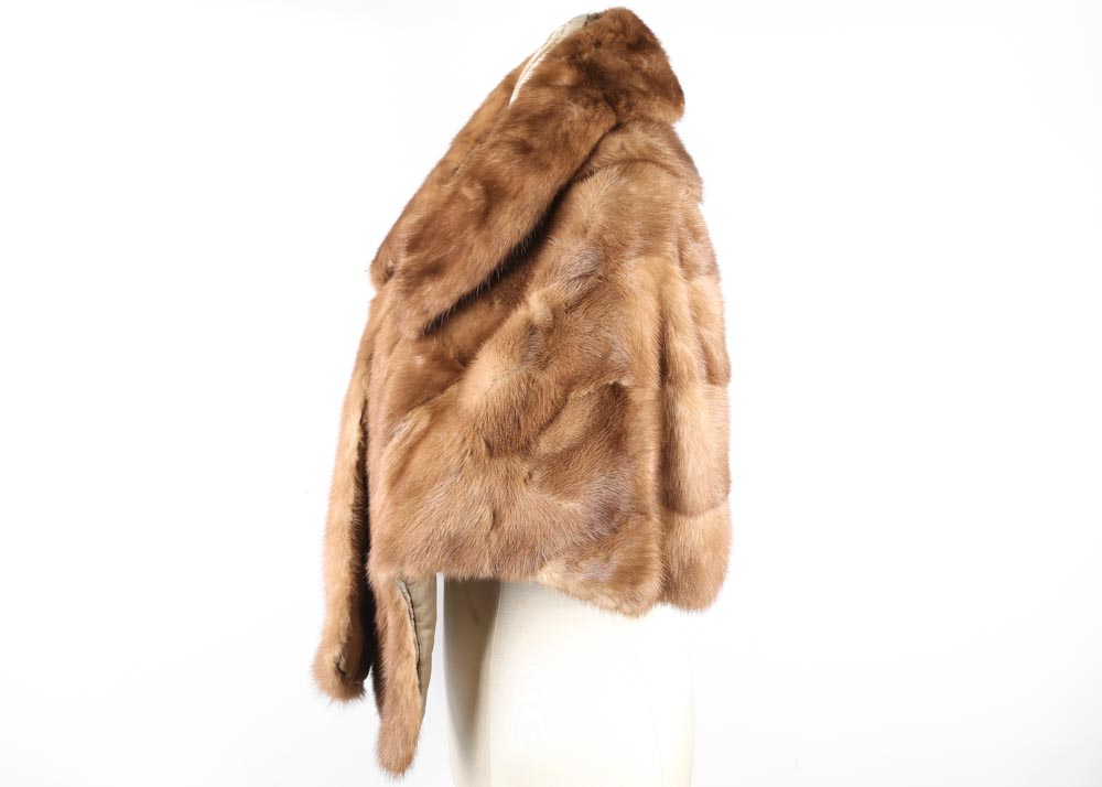 French Room Mink Stole with Coordinating Mink Collar