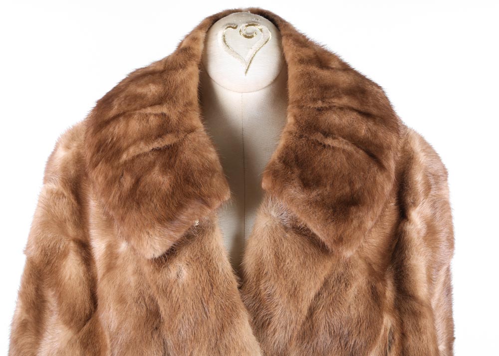 French Room Mink Stole with Coordinating Mink Collar