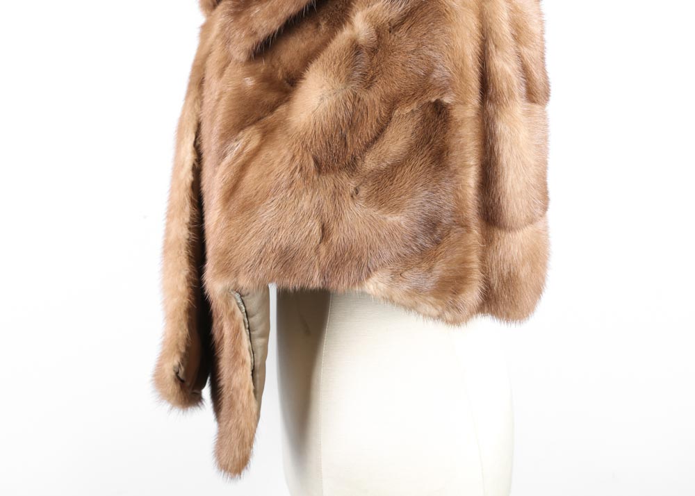 French Room Mink Stole with Coordinating Mink Collar