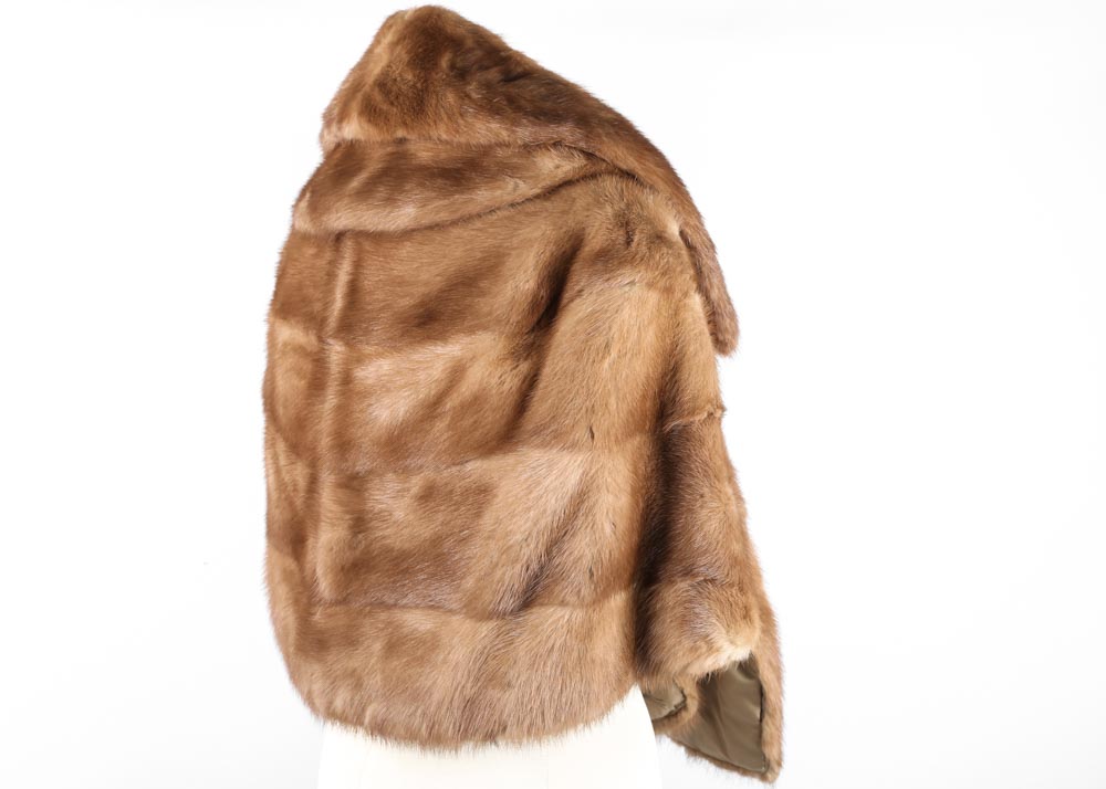 French Room Mink Stole with Coordinating Mink Collar