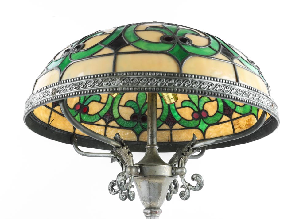 Art Nouveau Tiffany Style Leaded Glass Lamp