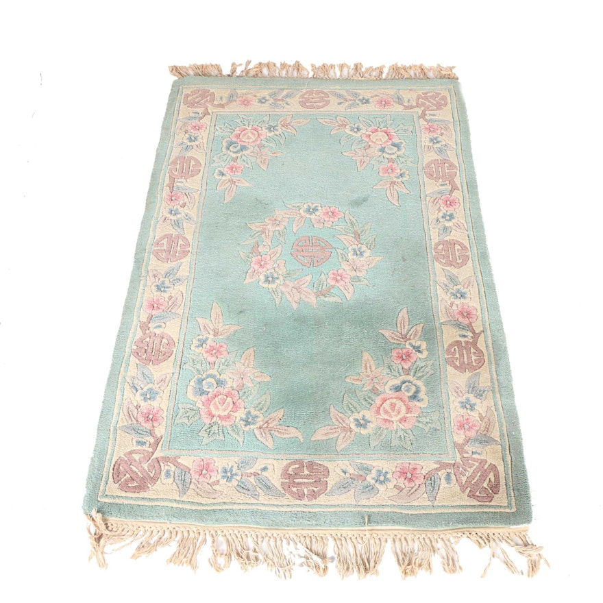Tufted and Carved Chinese Area Rug