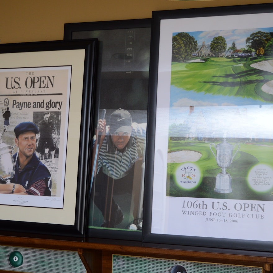 Signed Golf Framed Artwork