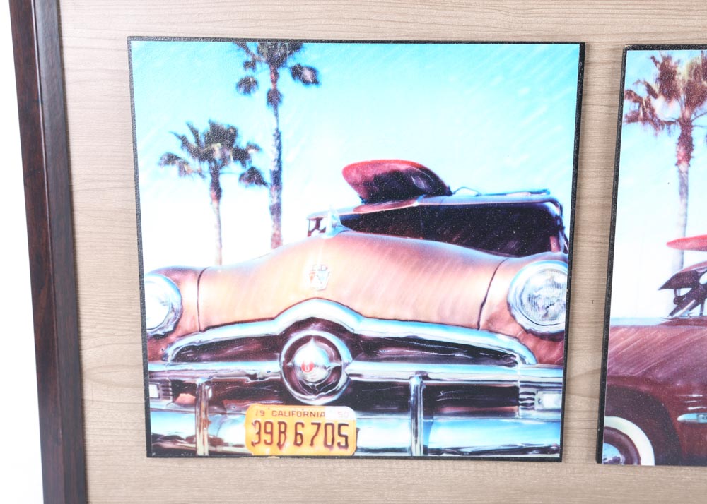 Classic Car Offset Lithograph Triptych
