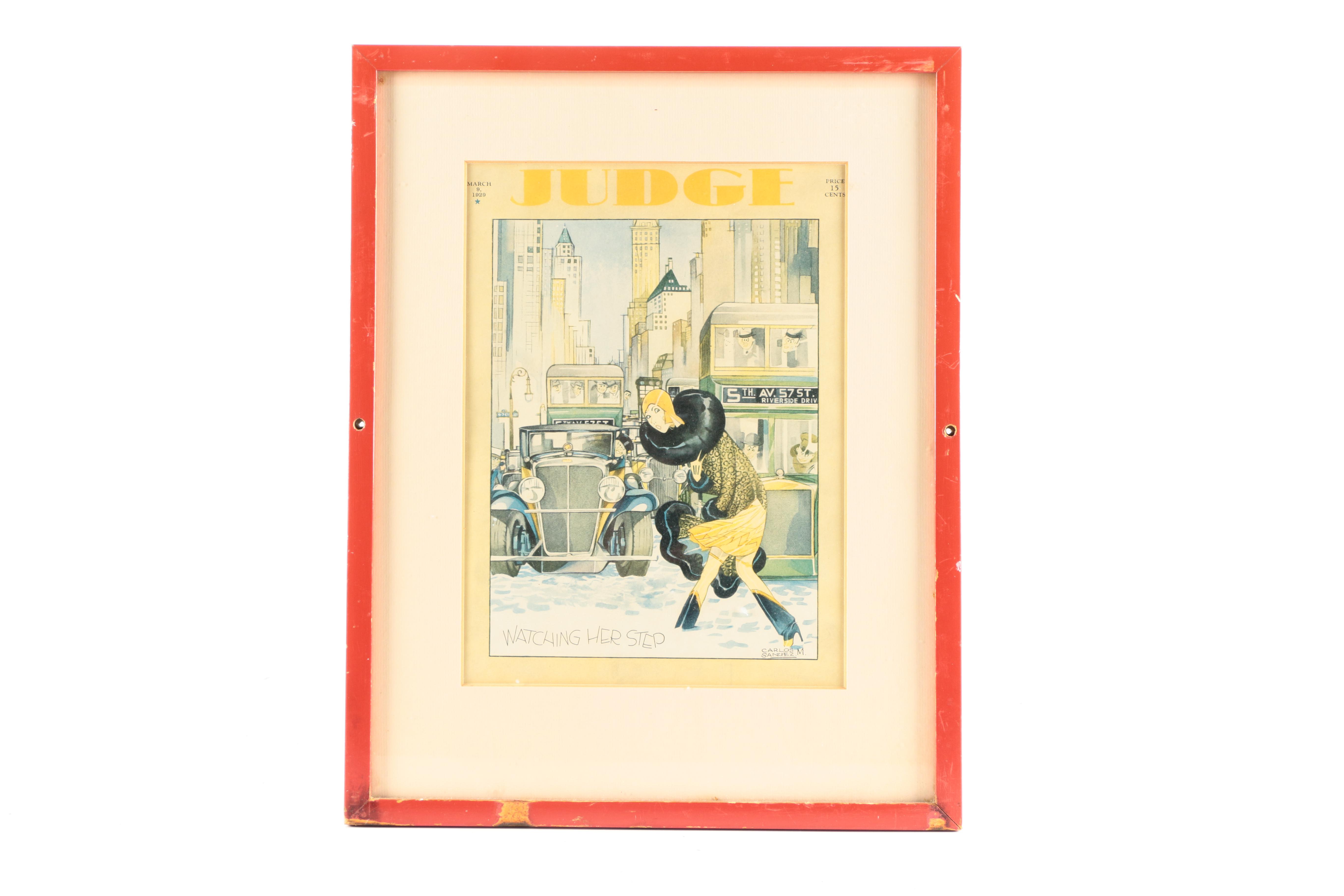 Six Vintage "Judge" Magazine Covers