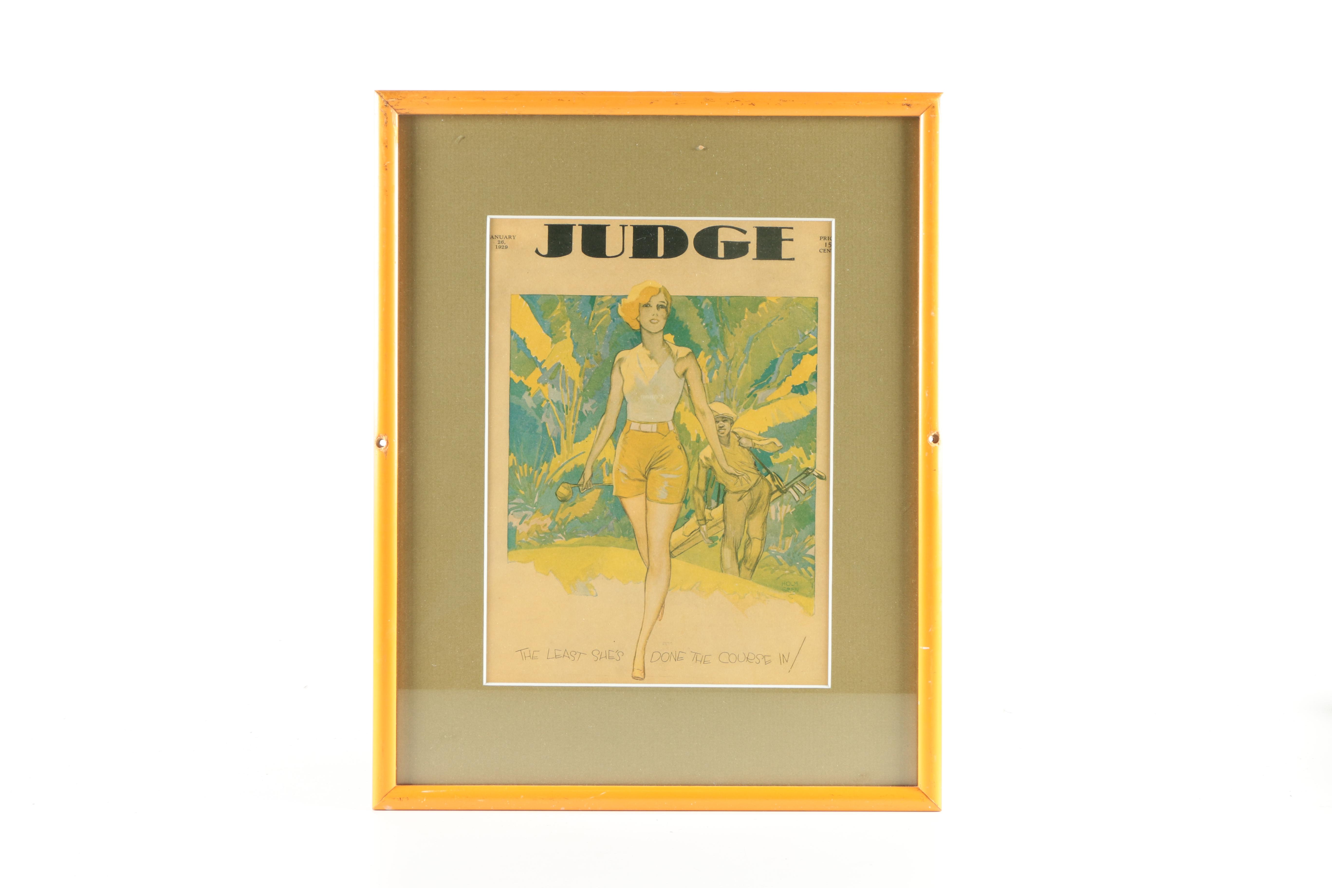 Six Vintage "Judge" Magazine Covers