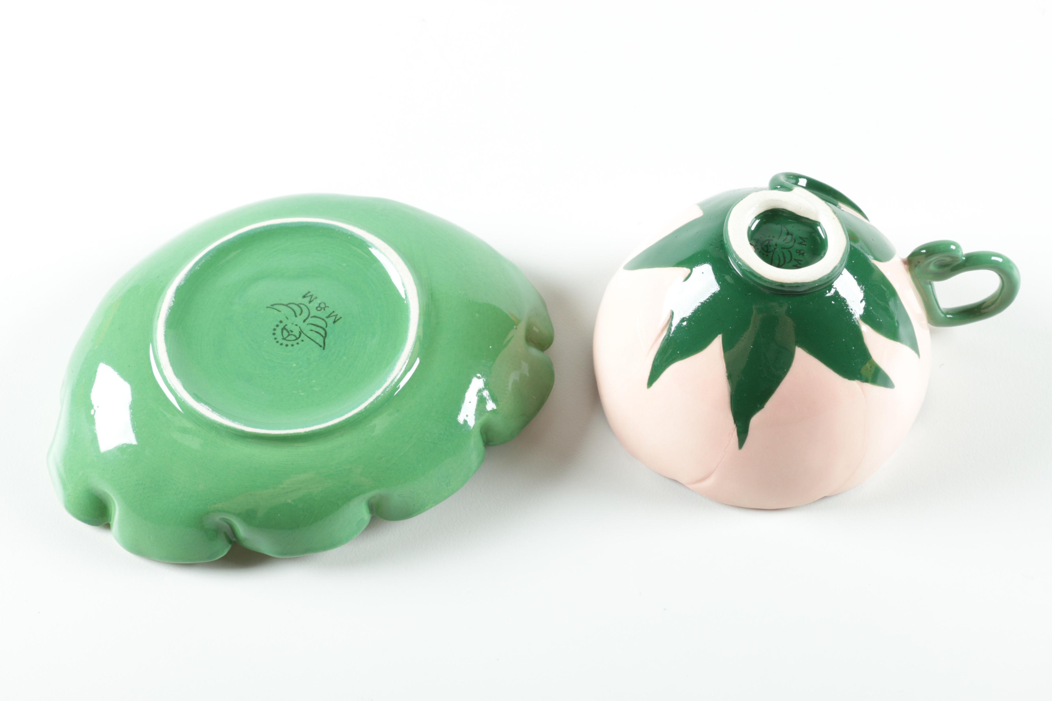 Mustardseed and Moonshine Porcelain Cups and Saucers