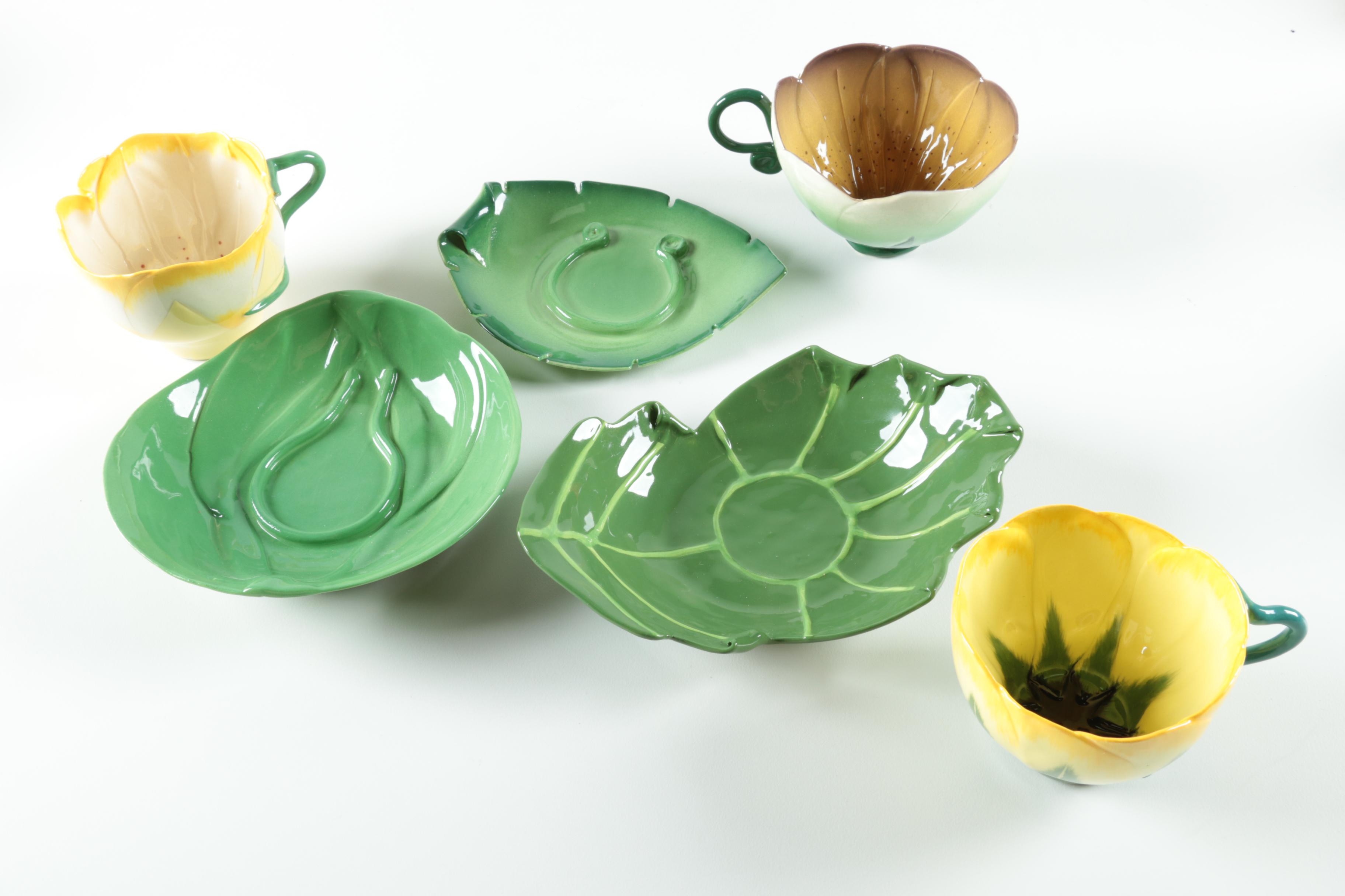 Mustardseed and Moonshine Porcelain Cups and Saucers