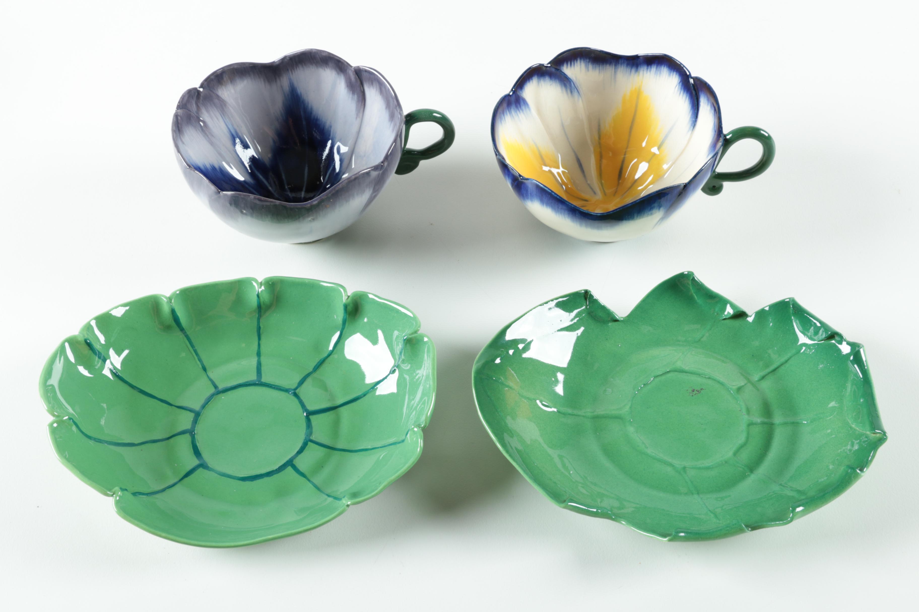 Mustardseed and Moonshine Porcelain Cups and Saucers