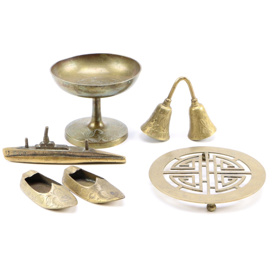 Brass Decor Assortment With Trivet