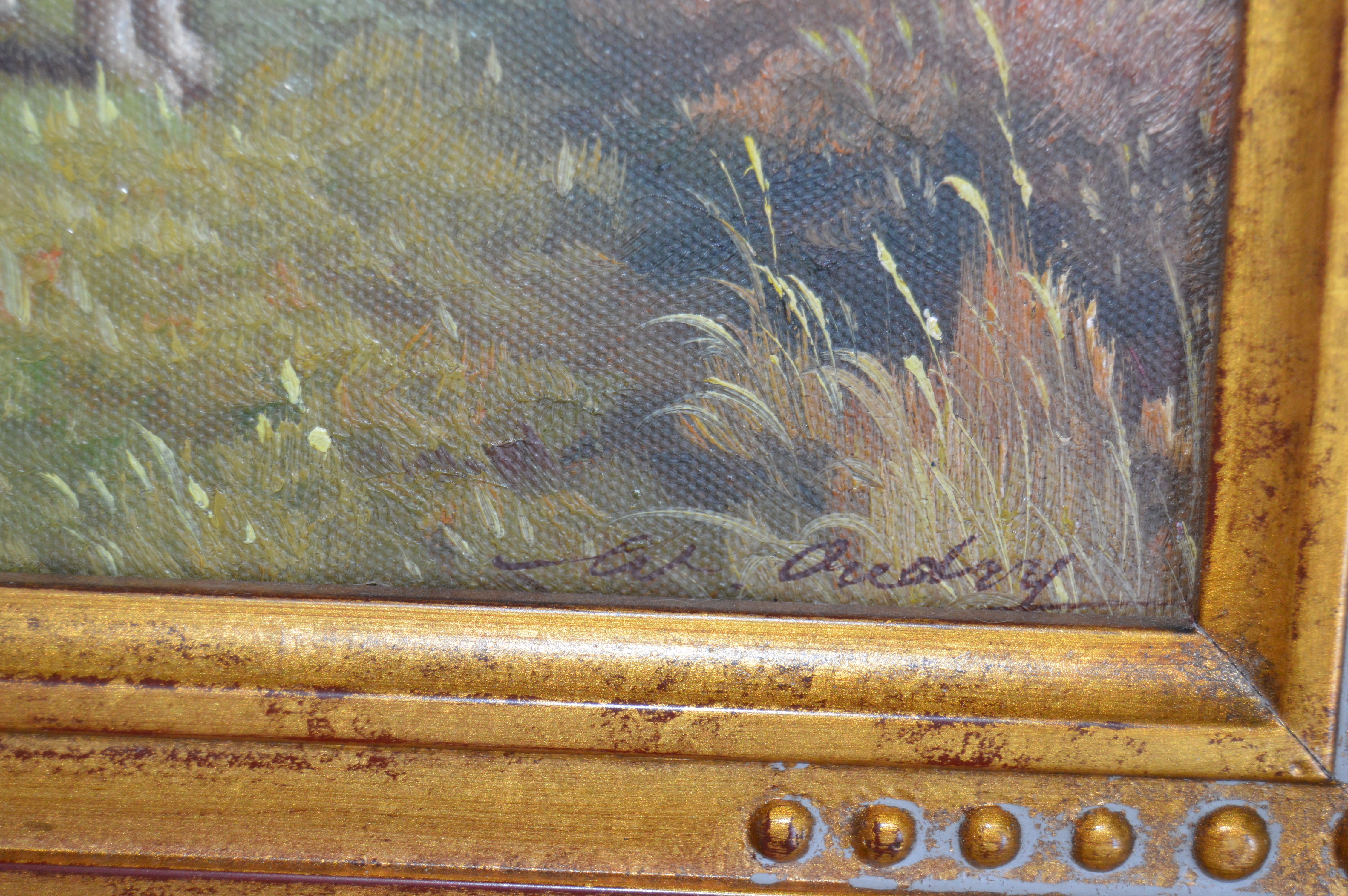 Oil Painting of Hunting Dogs by W. Oudry